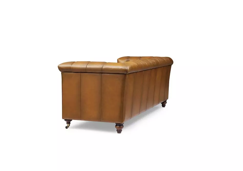 Wallace 3 Seater Leather Chesterfield Sofa