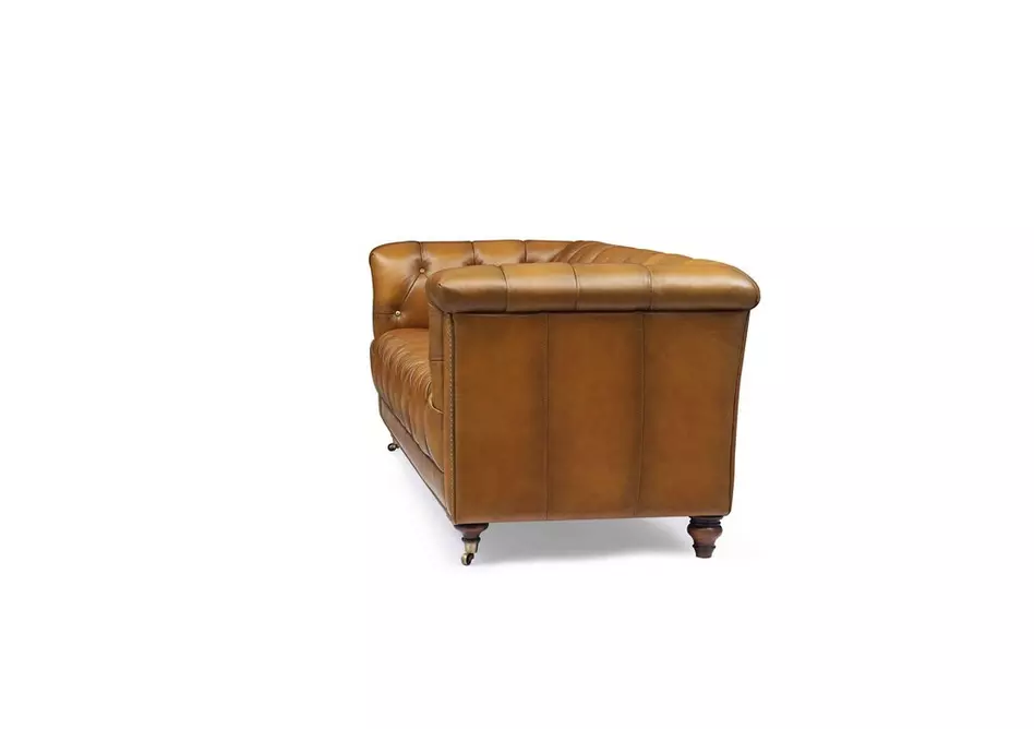 Wallace 3 Seater Leather Chesterfield Sofa