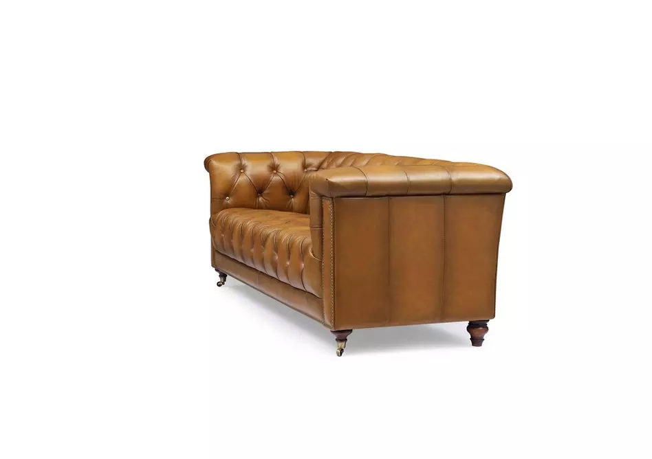 Wallace 3 Seater Leather Chesterfield Sofa