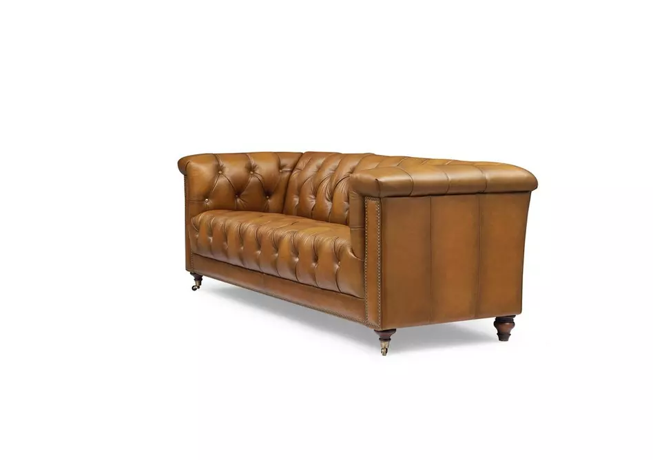 Wallace 3 Seater Leather Chesterfield Sofa