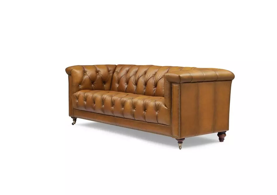 Wallace 3 Seater Leather Chesterfield Sofa