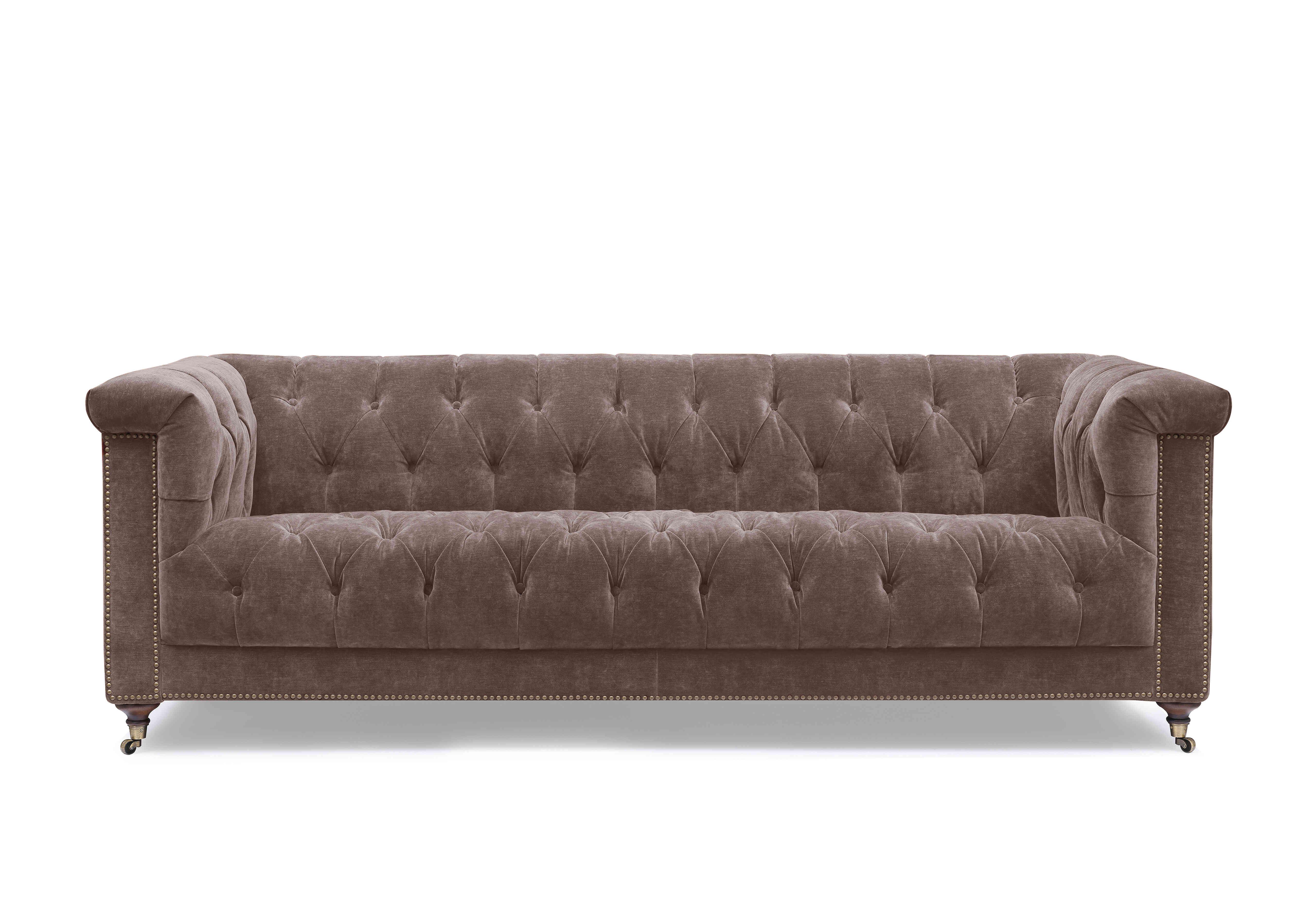 Wallace 4 Seater Fabric Chesterfield Sofa in X3y1-W023 Antler on Furniture Village