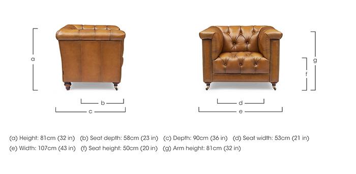 Wallace Leather Chesterfield Chair in  on Furniture Village
