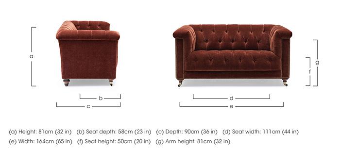 Wallace 2 Seater Fabric Chesterfield Sofa with USB-C in  on Furniture Village
