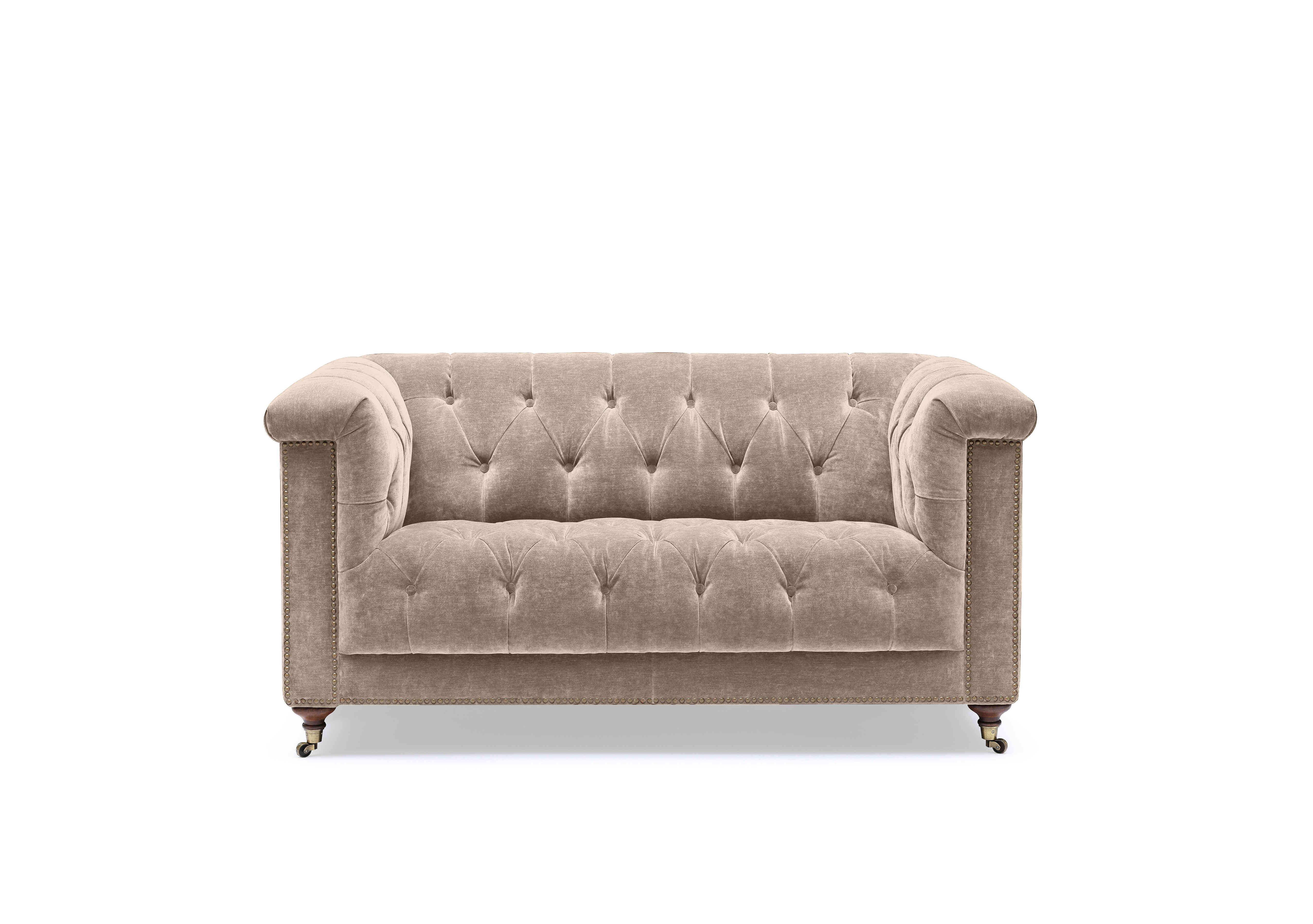 Wallace 2 Seater Fabric Chesterfield Sofa with USB-C in X3y1-W022 Barley on Furniture Village