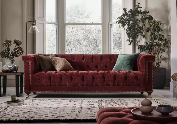 Fabric chesterfield lounge hotsell
