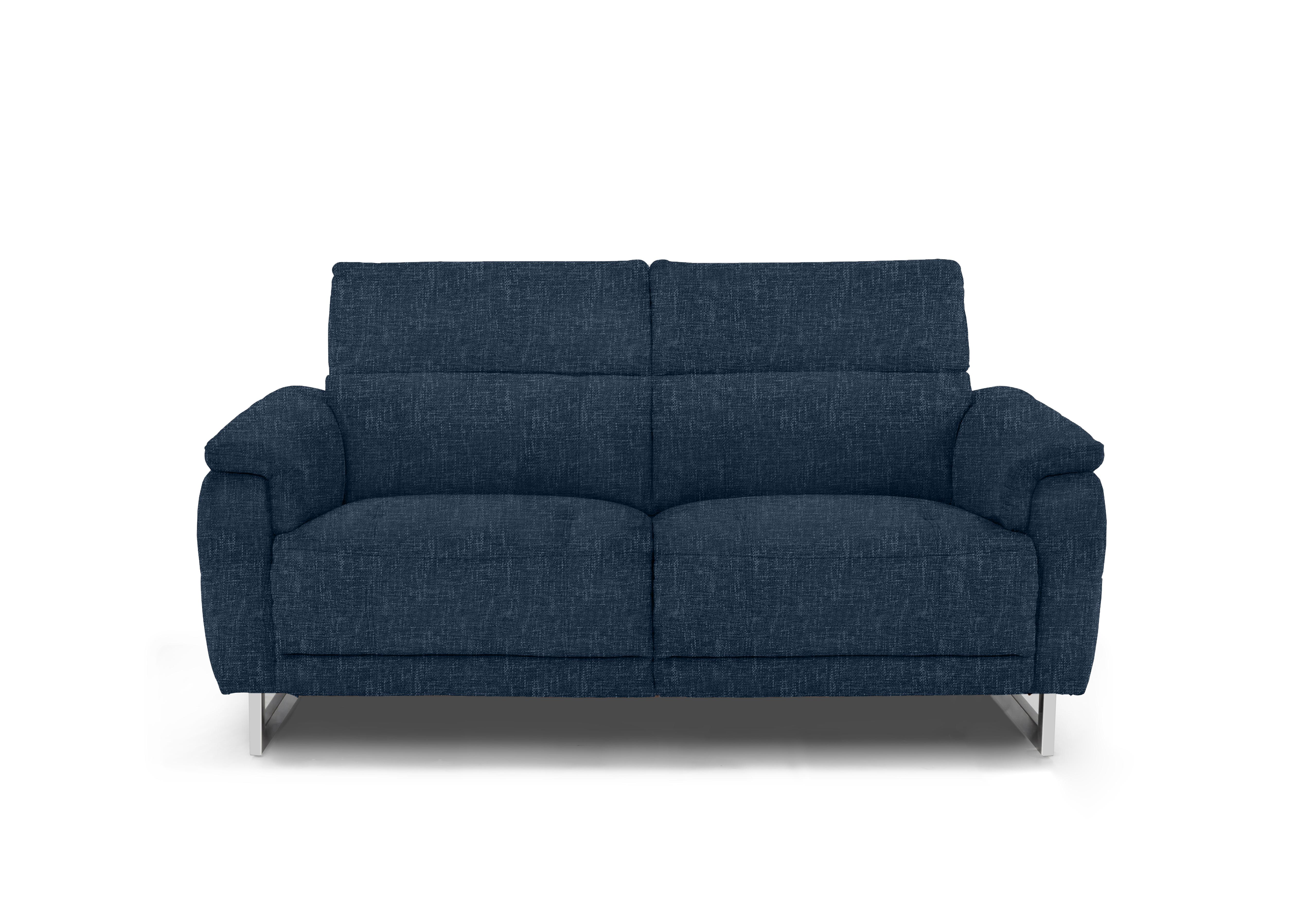 Moet 2 Seater Fabric Power Recliner Sofa with Telescopic Headrests in 15045 Anivia Blue on Furniture Village