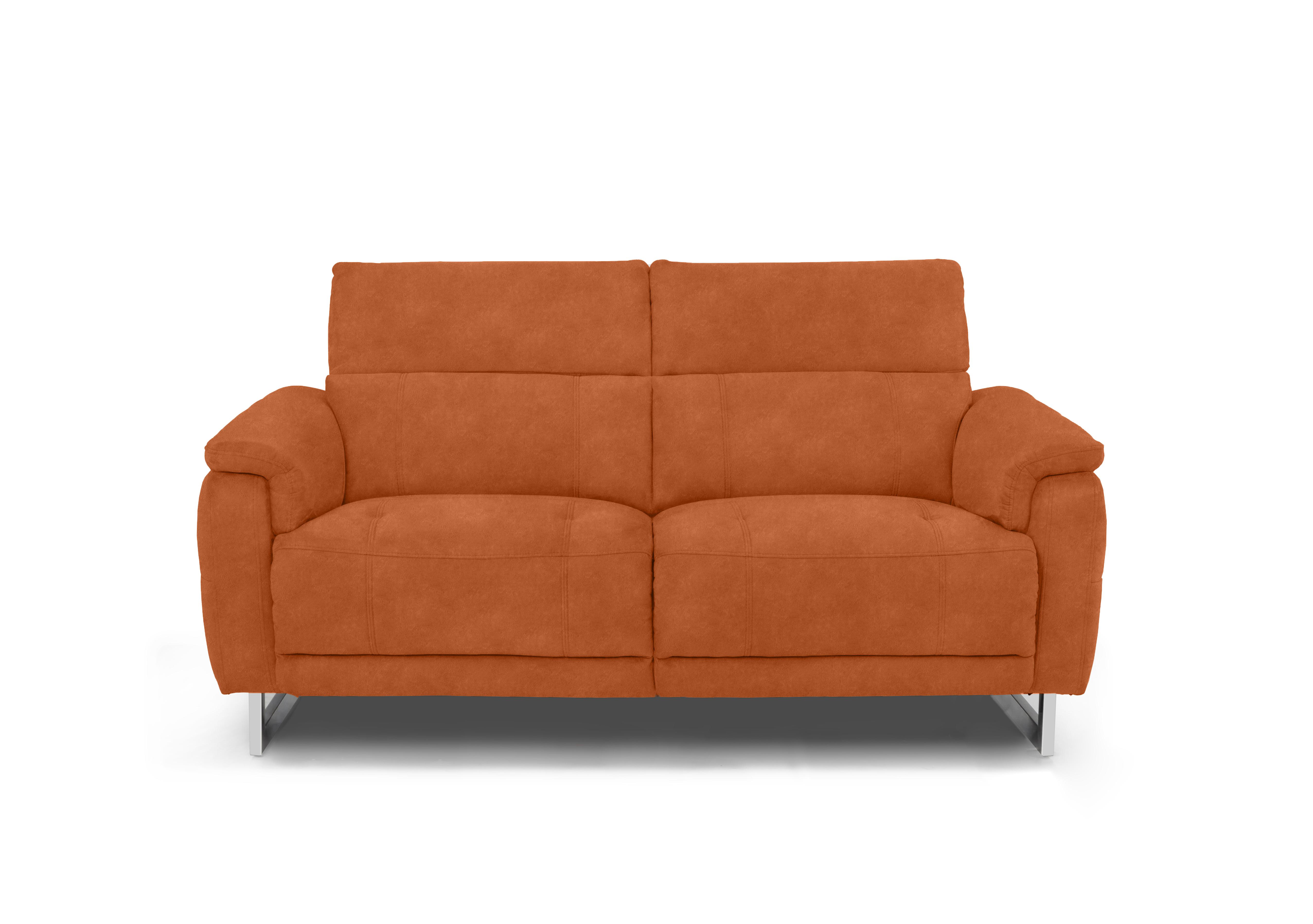 Moet 2 Seater Fabric Power Recliner Sofa with Telescopic Headrests in 43509 Dexter Pumpkin on Furniture Village