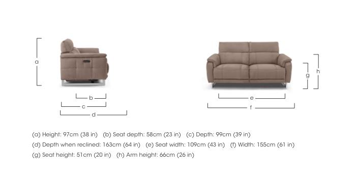 Moet 2 Seater Fabric Power Recliner Sofa with Telescopic Headrests in  on Furniture Village