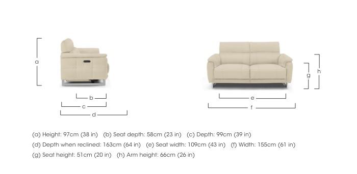 Moet 2 Seater Leather Power Recliner Sofa with Telescopic Headrests in  on Furniture Village