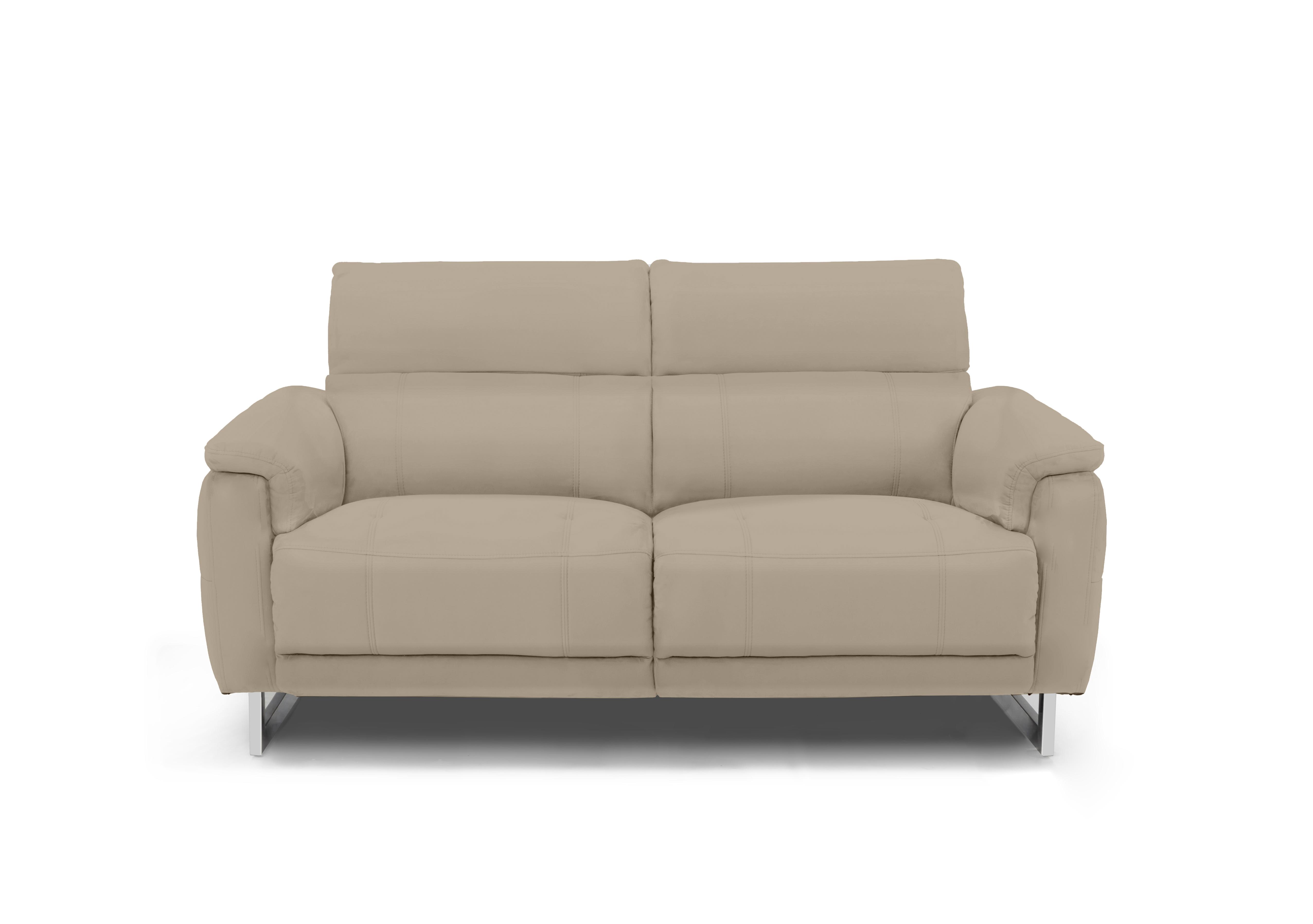 Moet 2 Seater Leather Power Recliner Sofa with Telescopic Headrests in Cat-40/08 Oyster on Furniture Village