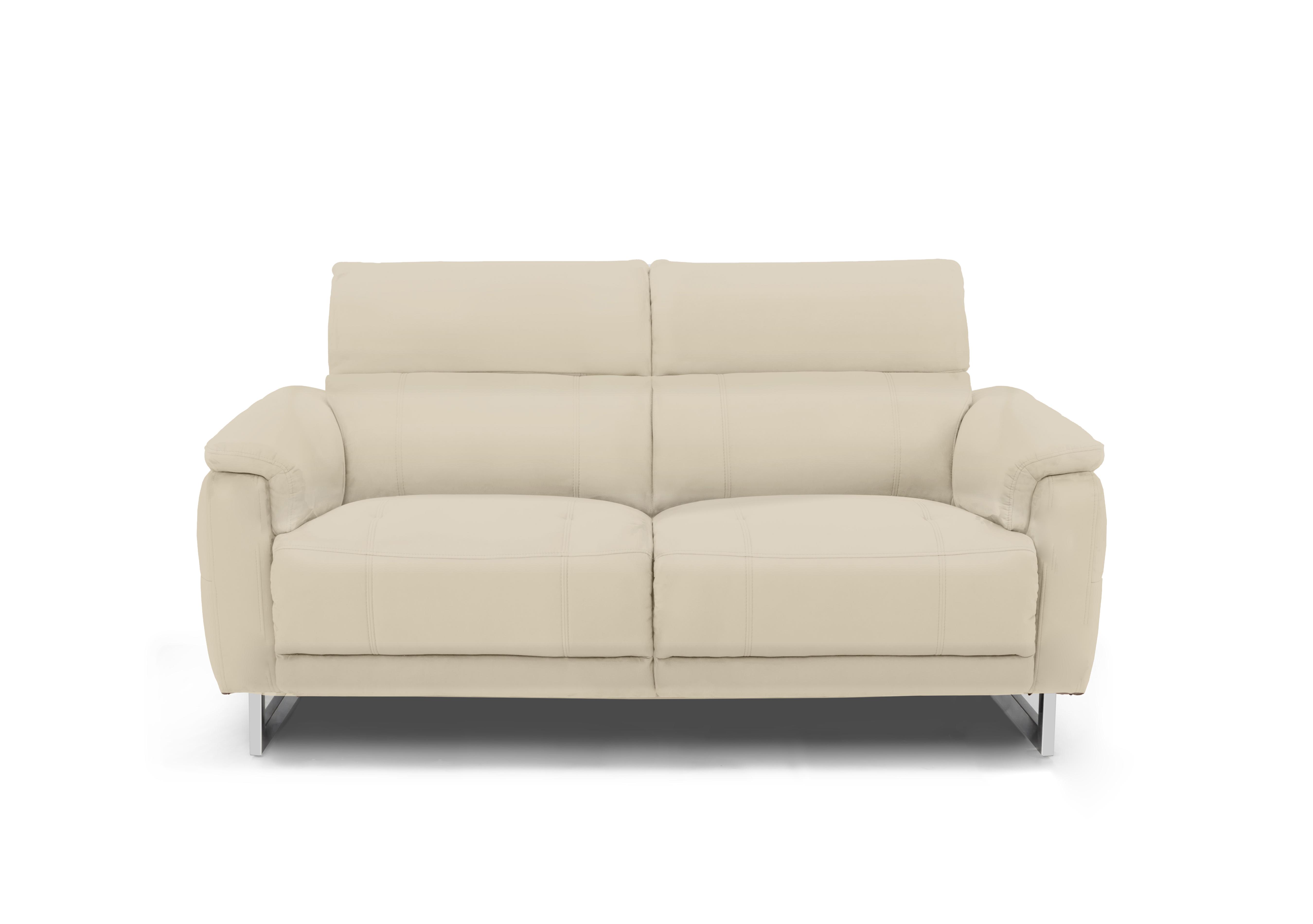 Moet 2 Seater Leather Power Recliner Sofa with Telescopic Headrests in Cat-60/05 Bone China on Furniture Village