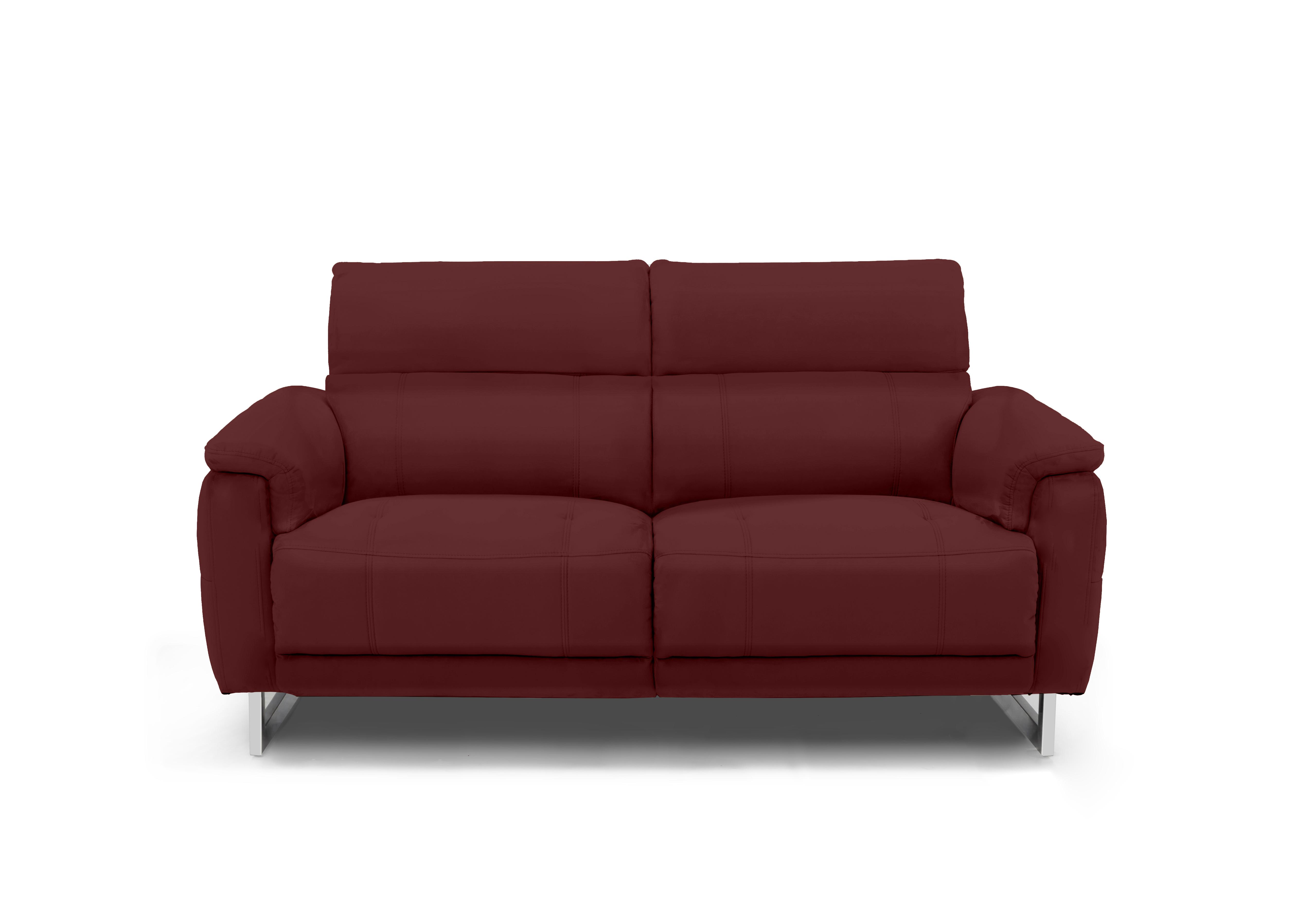 Moet 2 Seater Leather Power Recliner Sofa with Telescopic Headrests in Cat-60/15 Ruby on Furniture Village