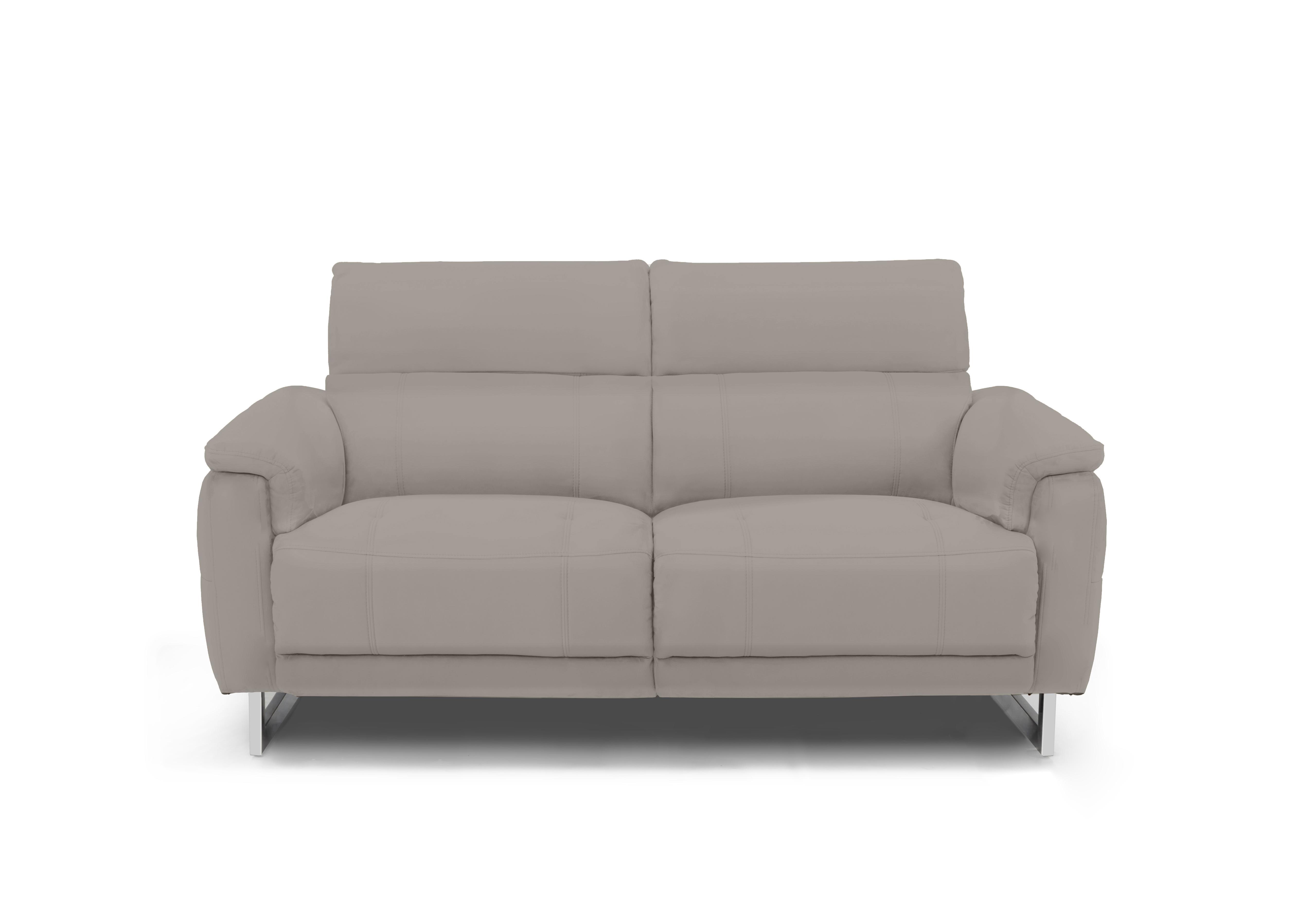 Moet 2 Seater Leather Power Recliner Sofa with Telescopic Headrests in Cat-60/28 New Grey on Furniture Village