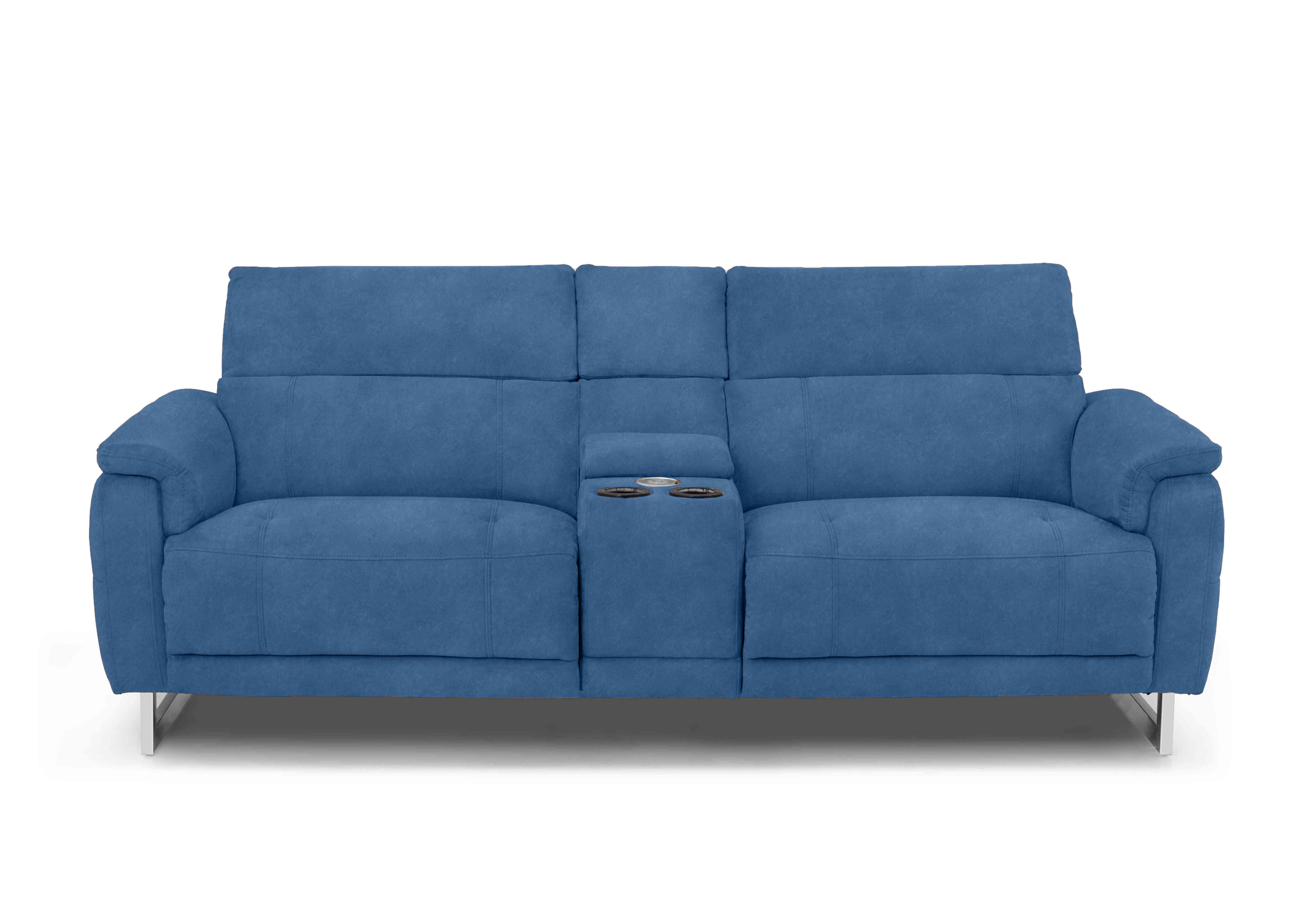 Moet 3 Seater Fabric Power Recliner Sofa with Telescopic Headrests and Smart Console in 43525 Dexter Wave on Furniture Village