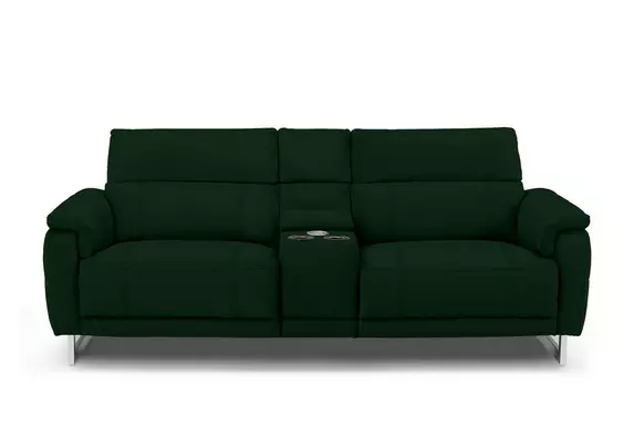 Moet 3 Seater Fabric Power Recliner Sofa with Telescopic Headrests and Smart Console