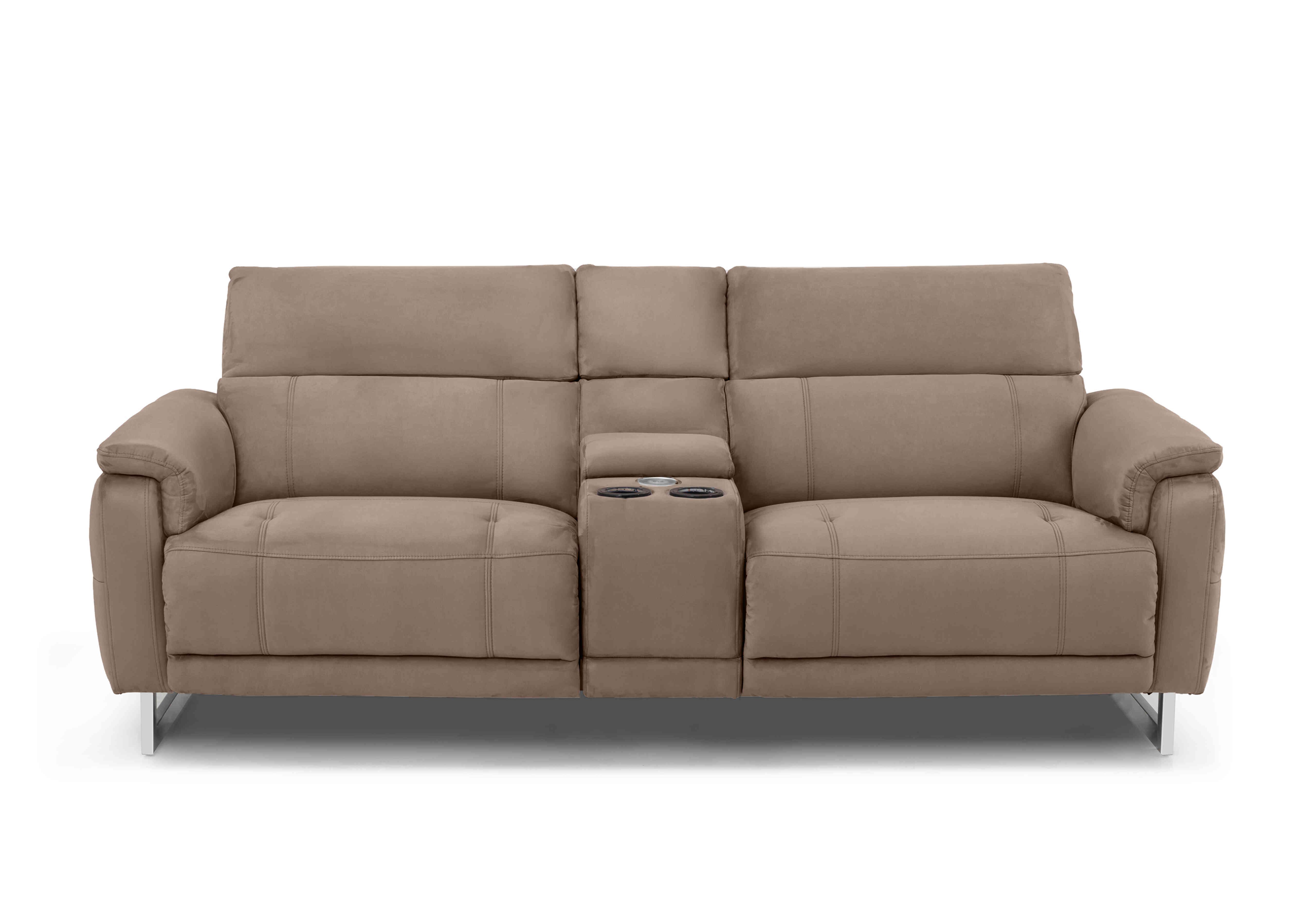 Moet 3 Seater Fabric Power Recliner Sofa with Telescopic Headrests and Smart Console in 51014 Opulence Cedar on Furniture Village
