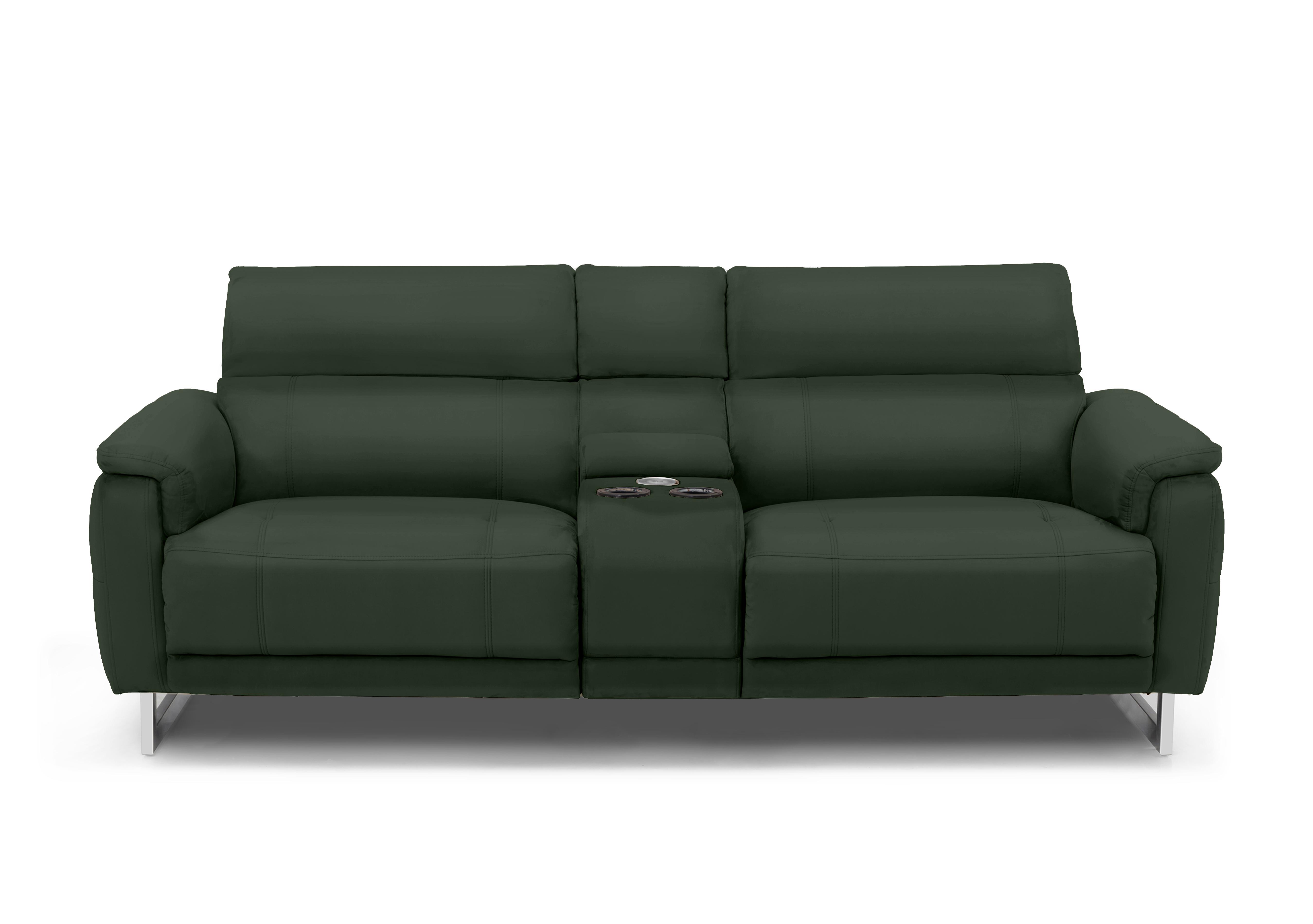 Moet 3 Seater Leather Power Recliner Sofa with Telescopic Headrests and Smart Console in Cat-40/10 Oslo Pine on Furniture Village
