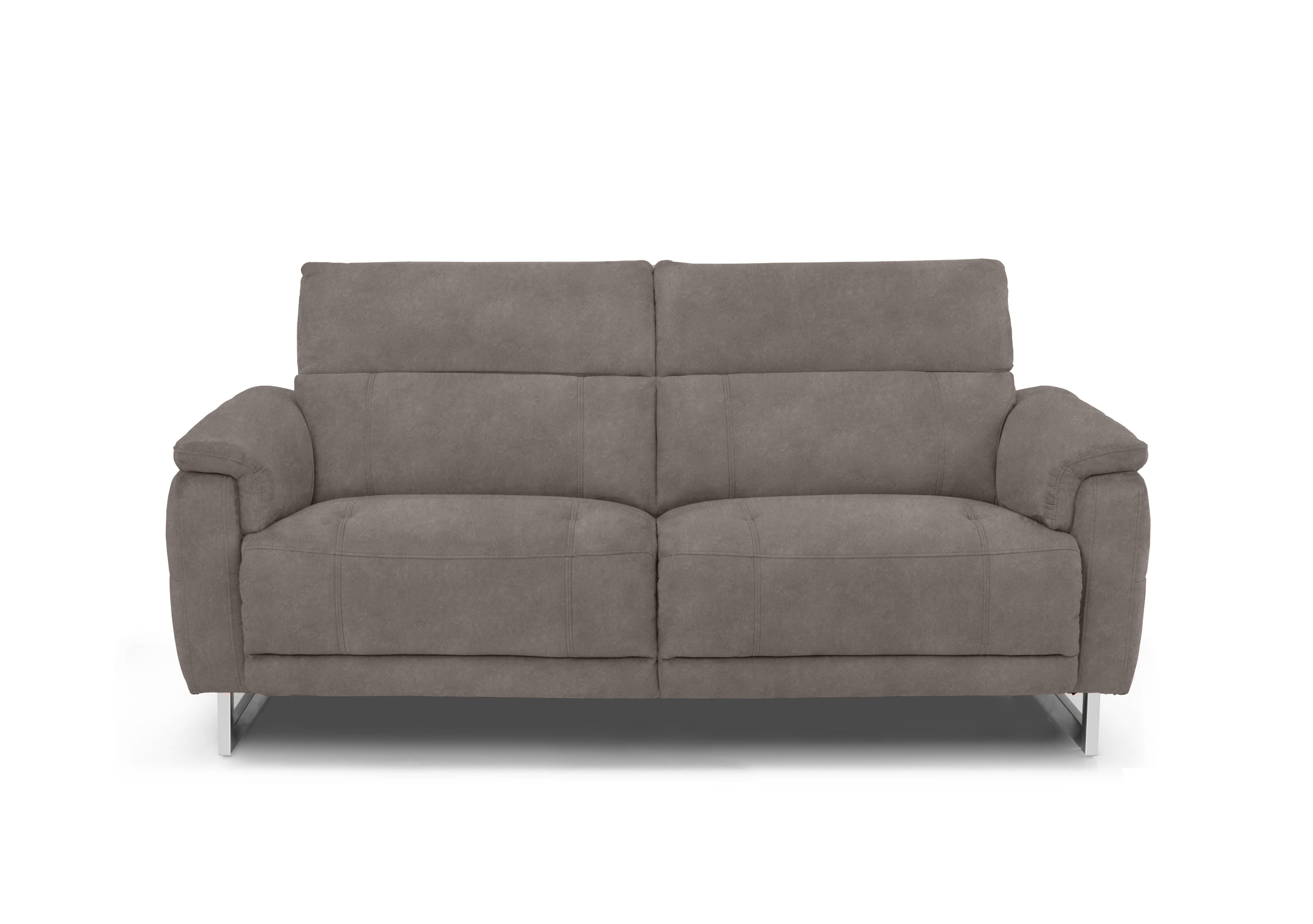 Moet 3 Seater Fabric Power Recliner Sofa with Telescopic Headrests in 43504 Dexter Mocha on Furniture Village