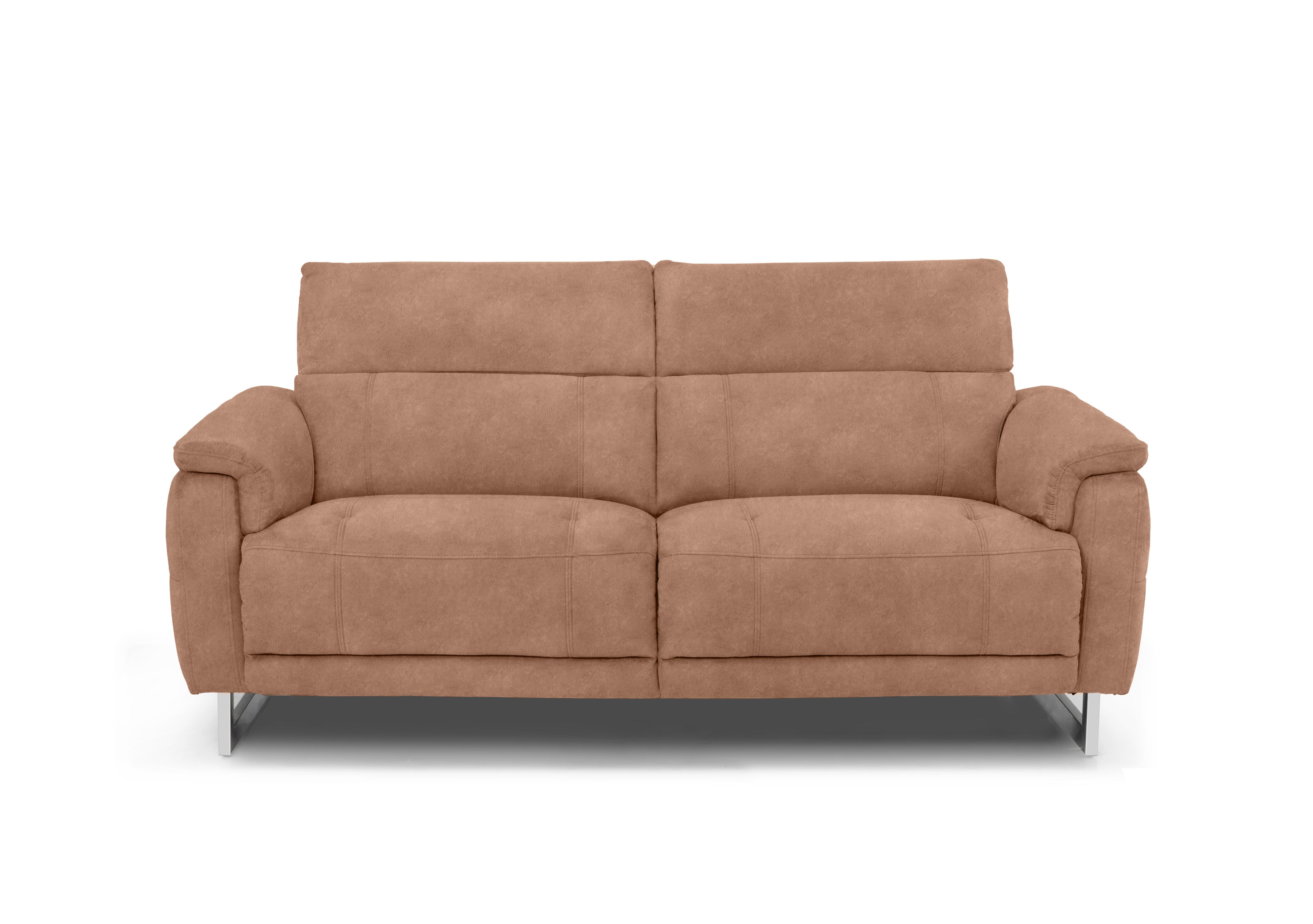 Moet 3 Seater Fabric Power Recliner Sofa with Telescopic Headrests in 43507 Dexter Sand on Furniture Village