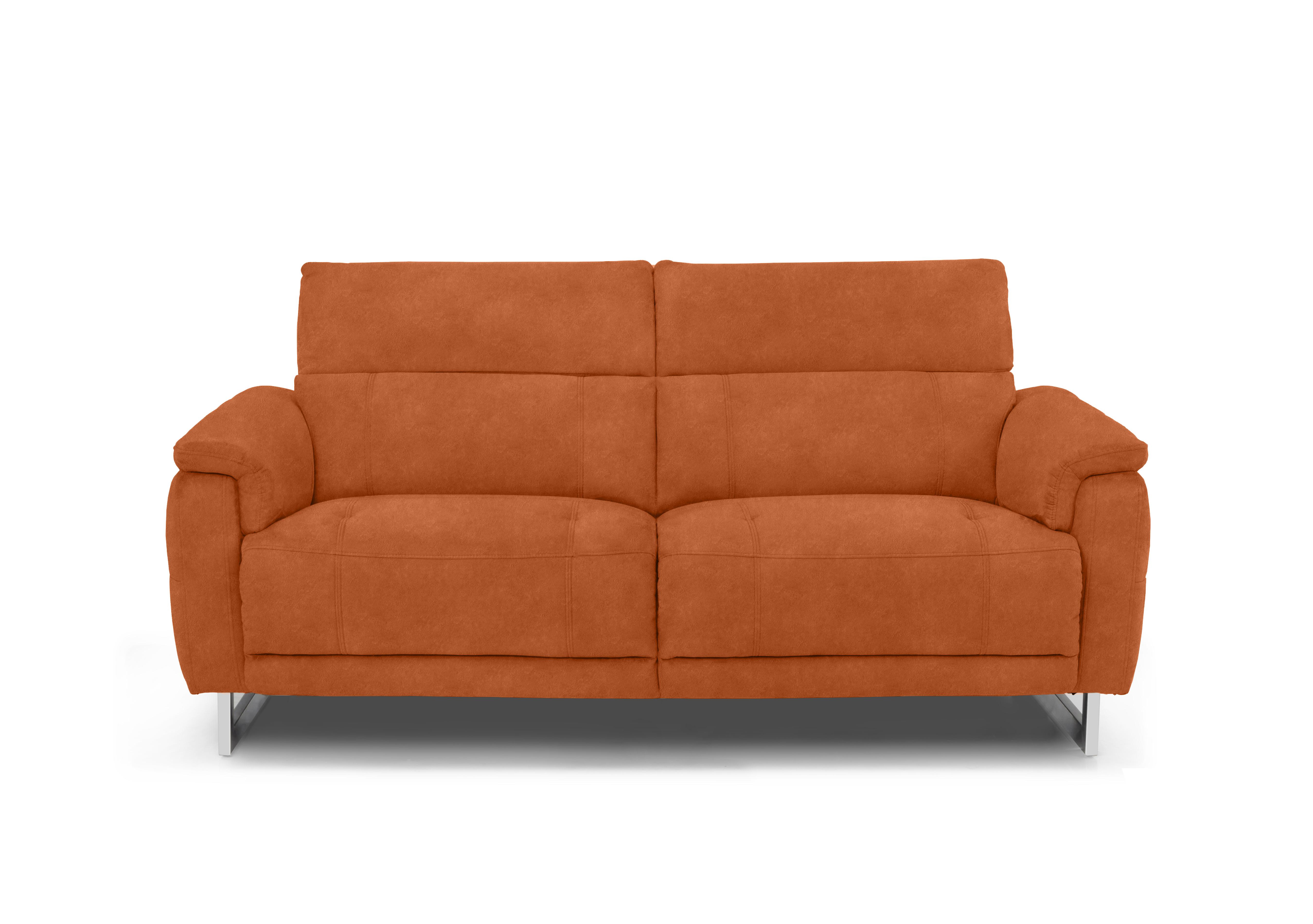 Moet 3 Seater Fabric Power Recliner Sofa with Telescopic Headrests in 43509 Dexter Pumpkin on Furniture Village