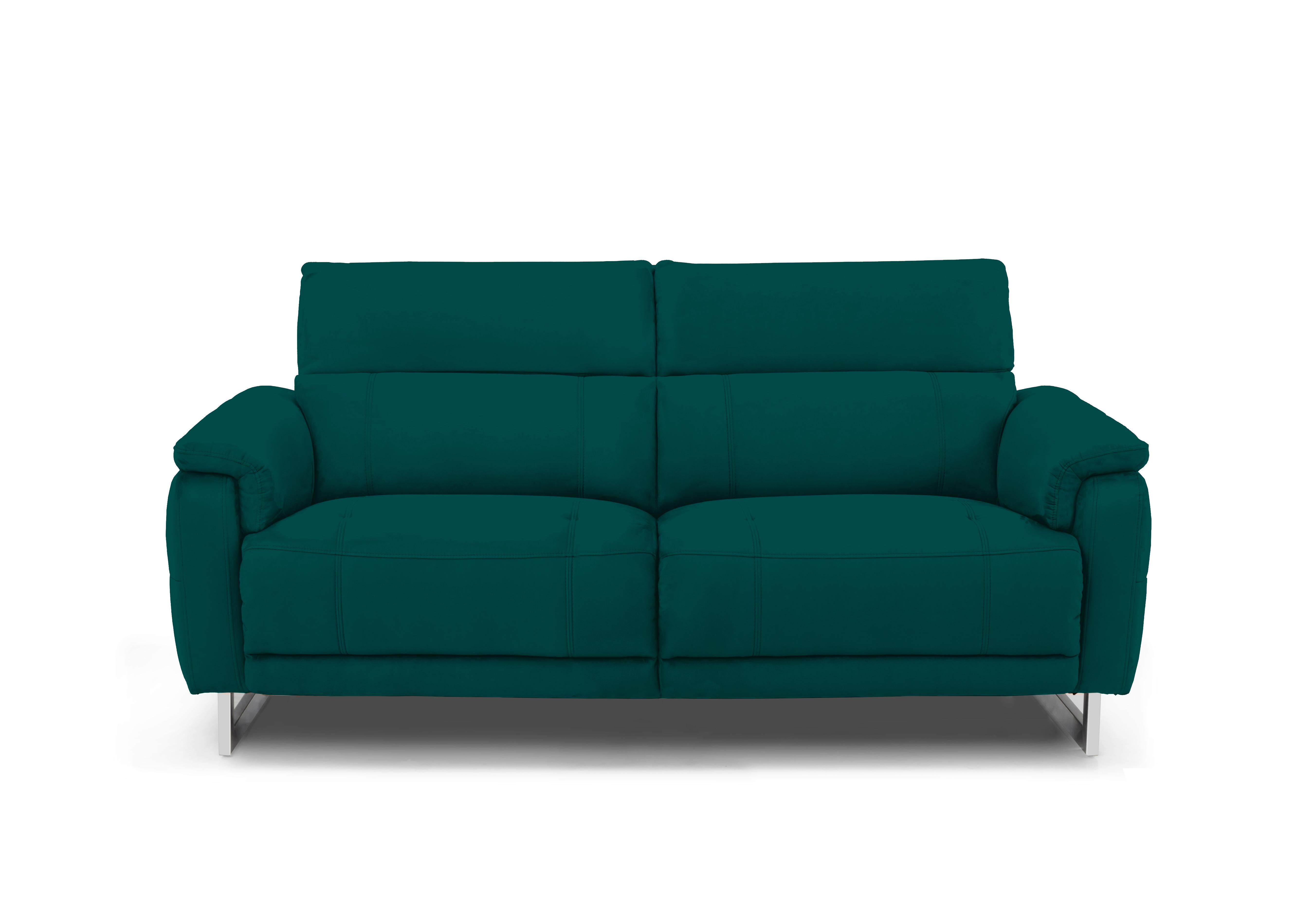 Moet 3 Seater Fabric Power Recliner Sofa with Telescopic Headrests in 51003 Opulence Teal on Furniture Village