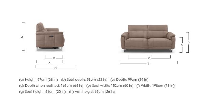 Moet 3 Seater Fabric Power Recliner Sofa with Telescopic Headrests in  on Furniture Village