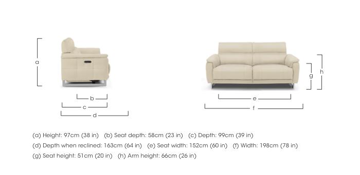 Moet 3 Seater Leather Power Recliner Sofa with Telescopic Headrests in  on Furniture Village