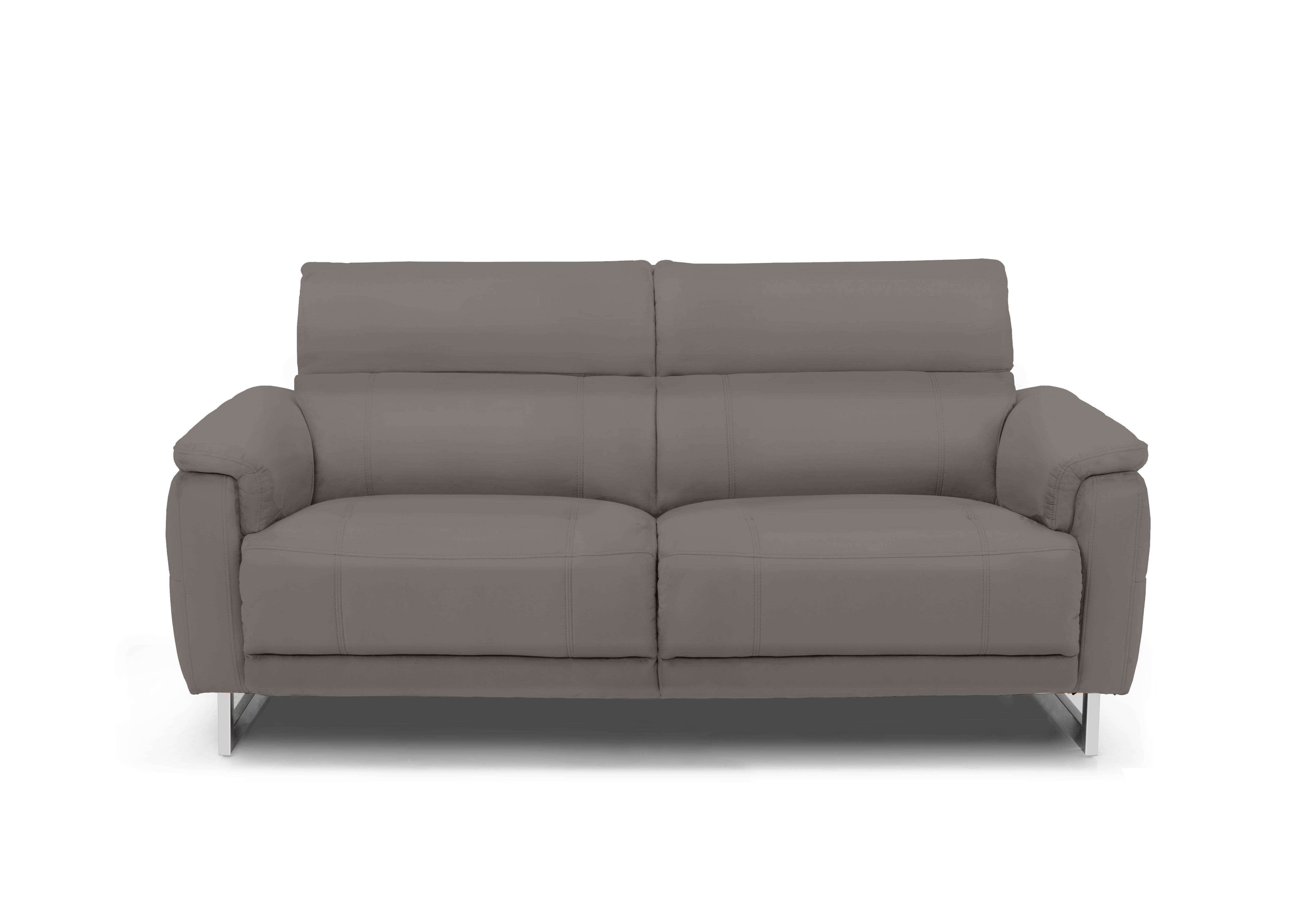 Moet 3 Seater Leather Power Recliner Sofa with Telescopic Headrests in Cat-40/15 Elephant on Furniture Village