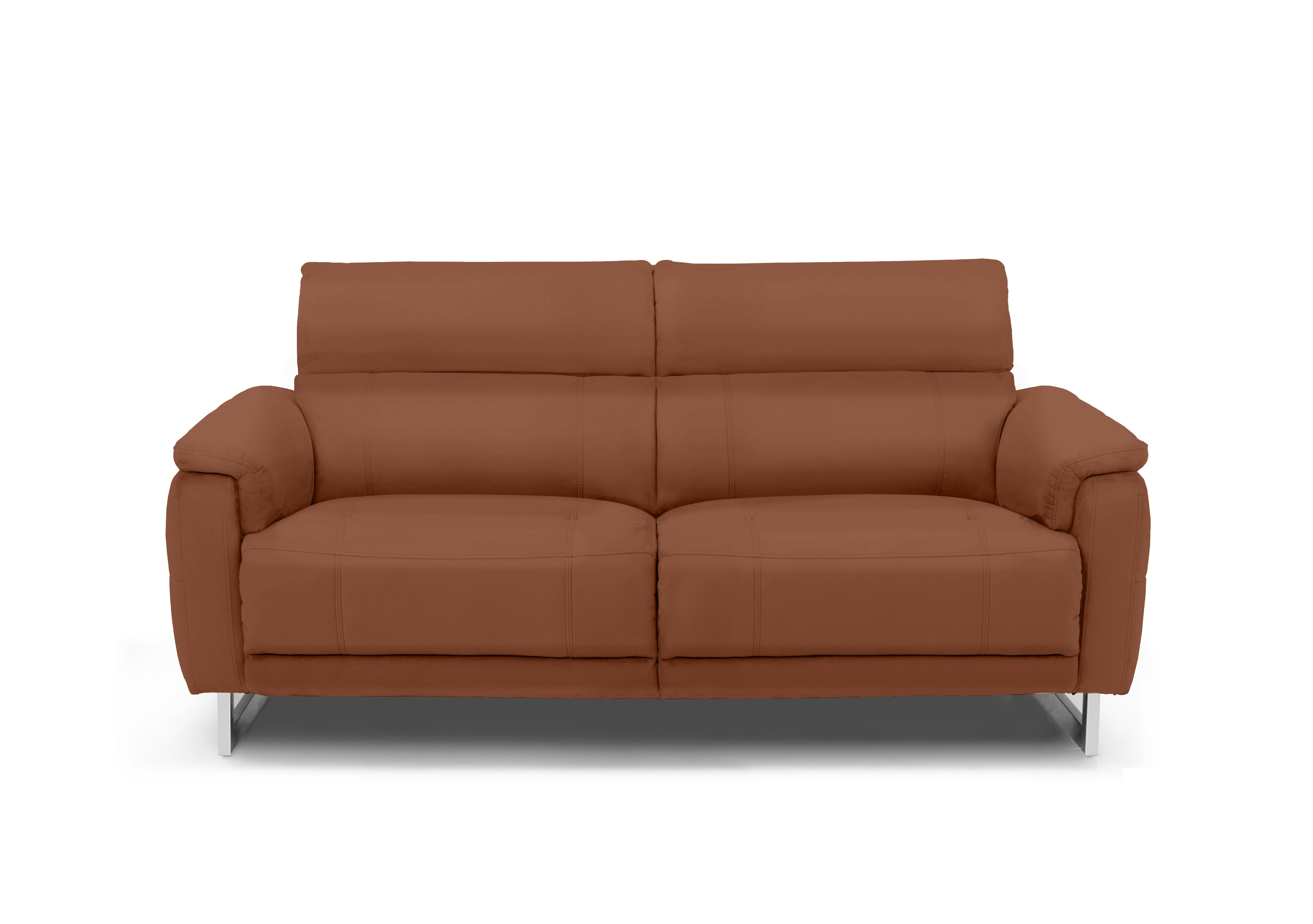 Moet 3 Seater Leather Power Recliner Sofa with Telescopic Headrests in Cat-60/07 Butterscotch on Furniture Village