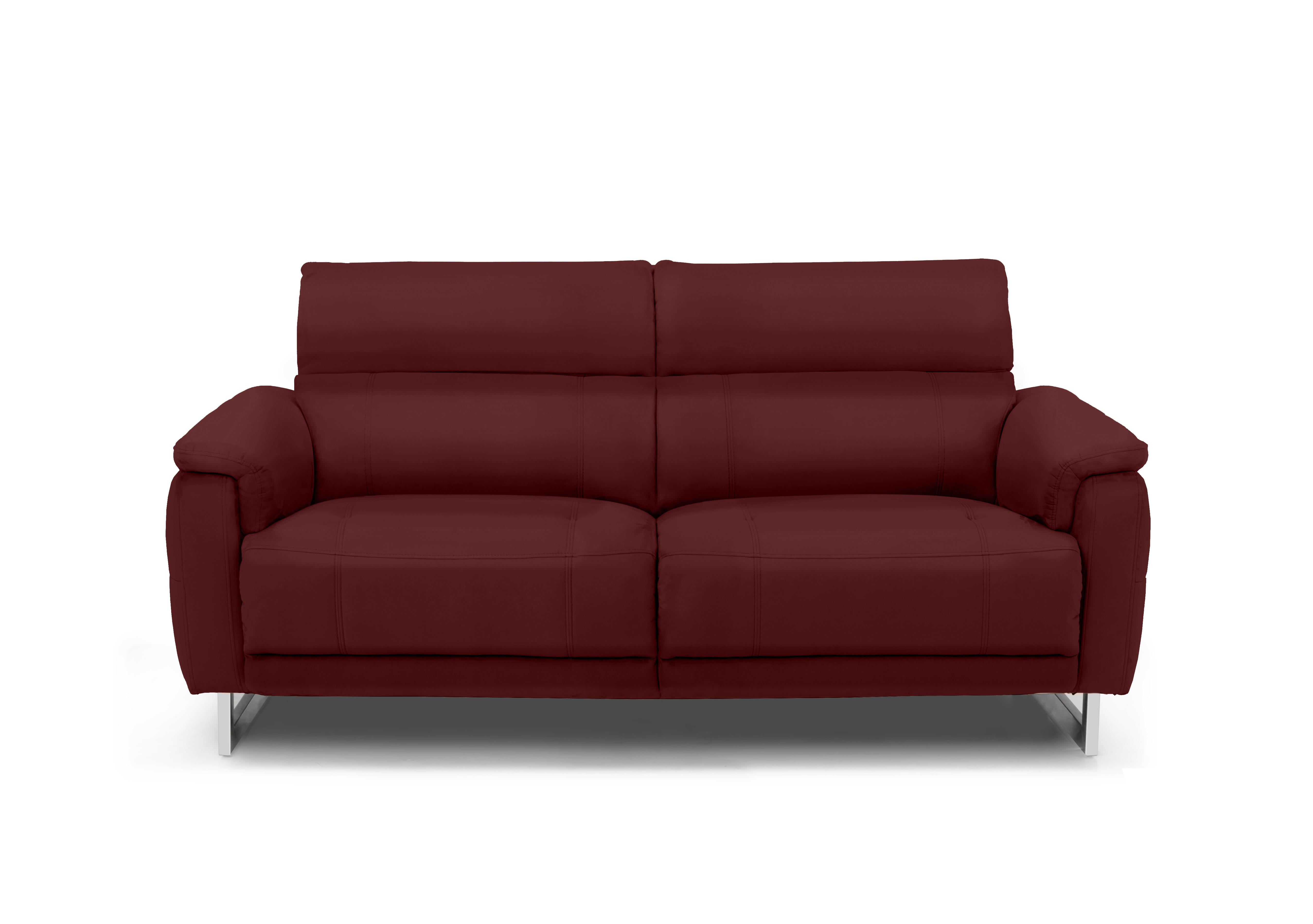 Moet 3 Seater Leather Power Recliner Sofa with Telescopic Headrests in Cat-60/15 Ruby on Furniture Village