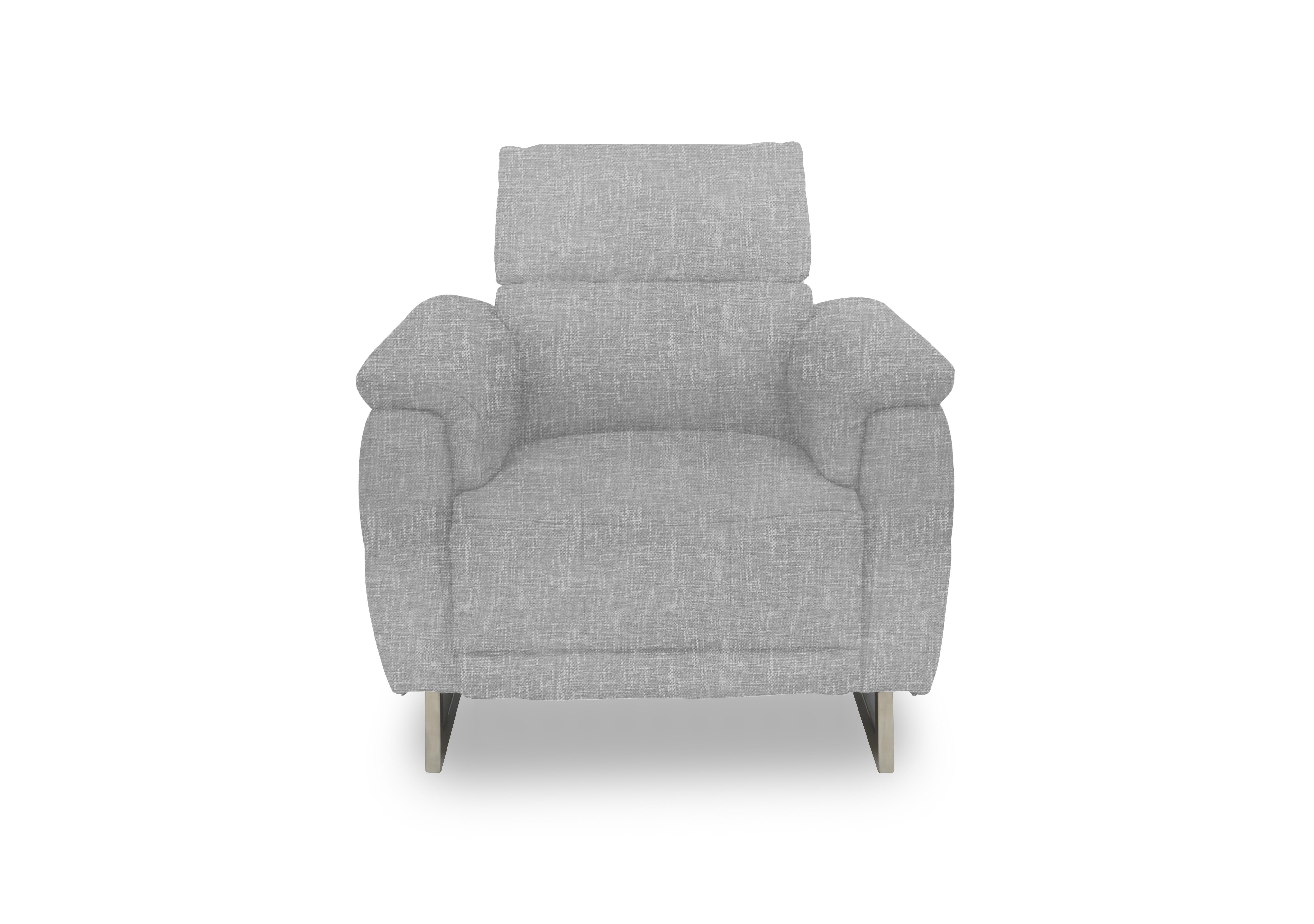 Moet Fabric Power Recliner Chair with Telescopic Headrest in 11445 Anivia Light Grey on Furniture Village