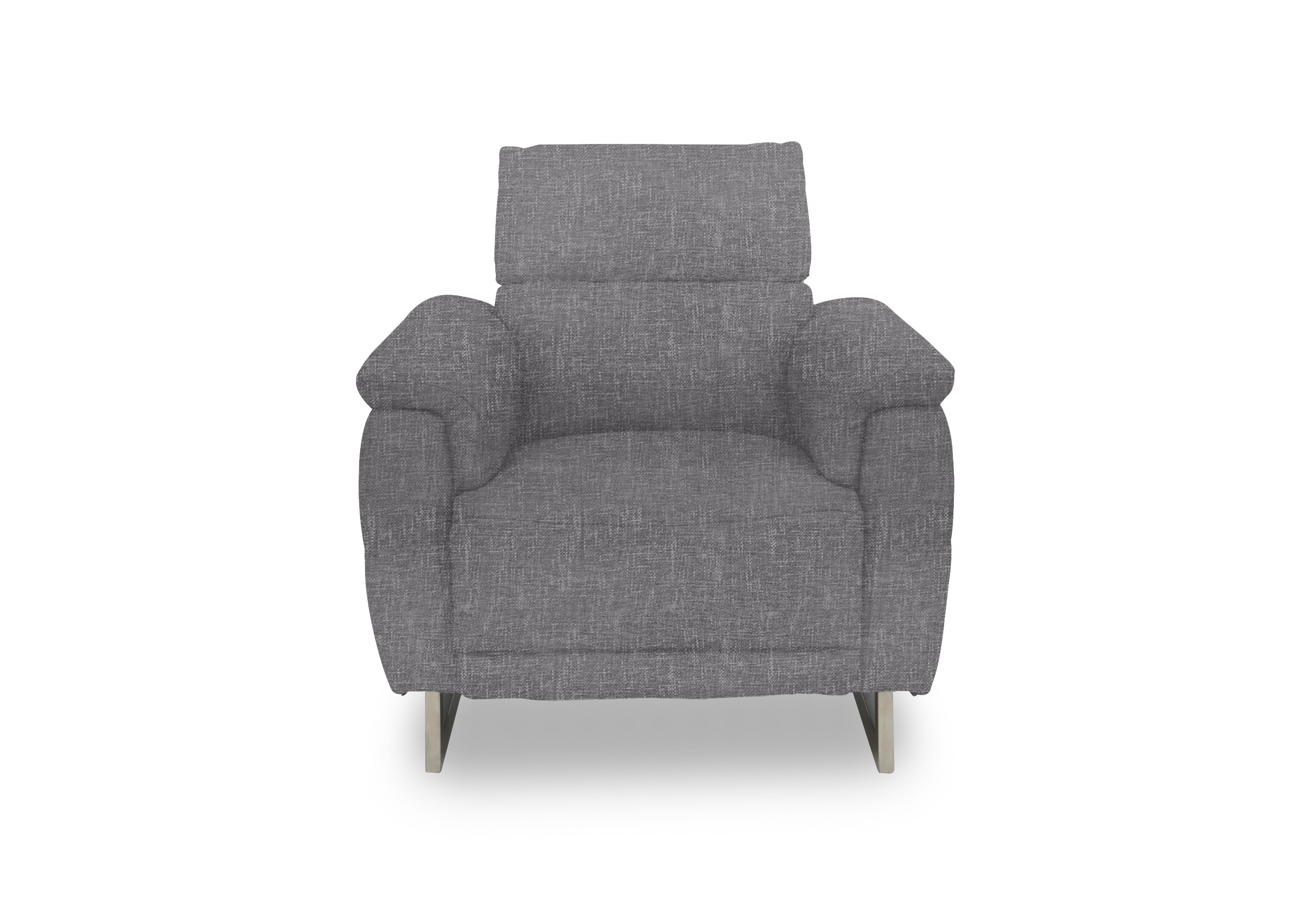 Moet Fabric Power Recliner Chair with Telescopic Headrest in 12445 Anivia Grey on Furniture Village