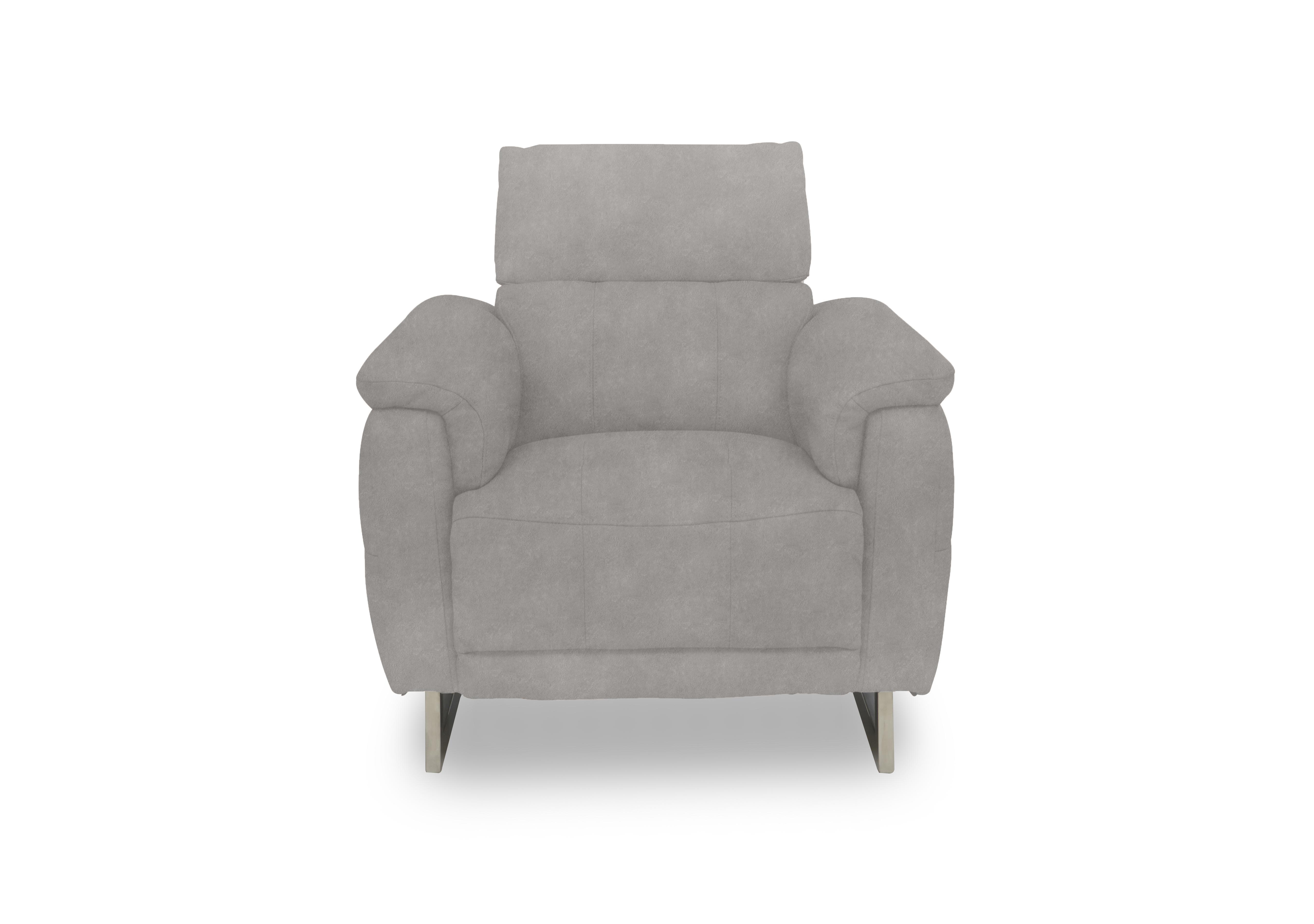 Moet Fabric Power Recliner Chair with Telescopic Headrest in 43502 Dexter Stone on Furniture Village