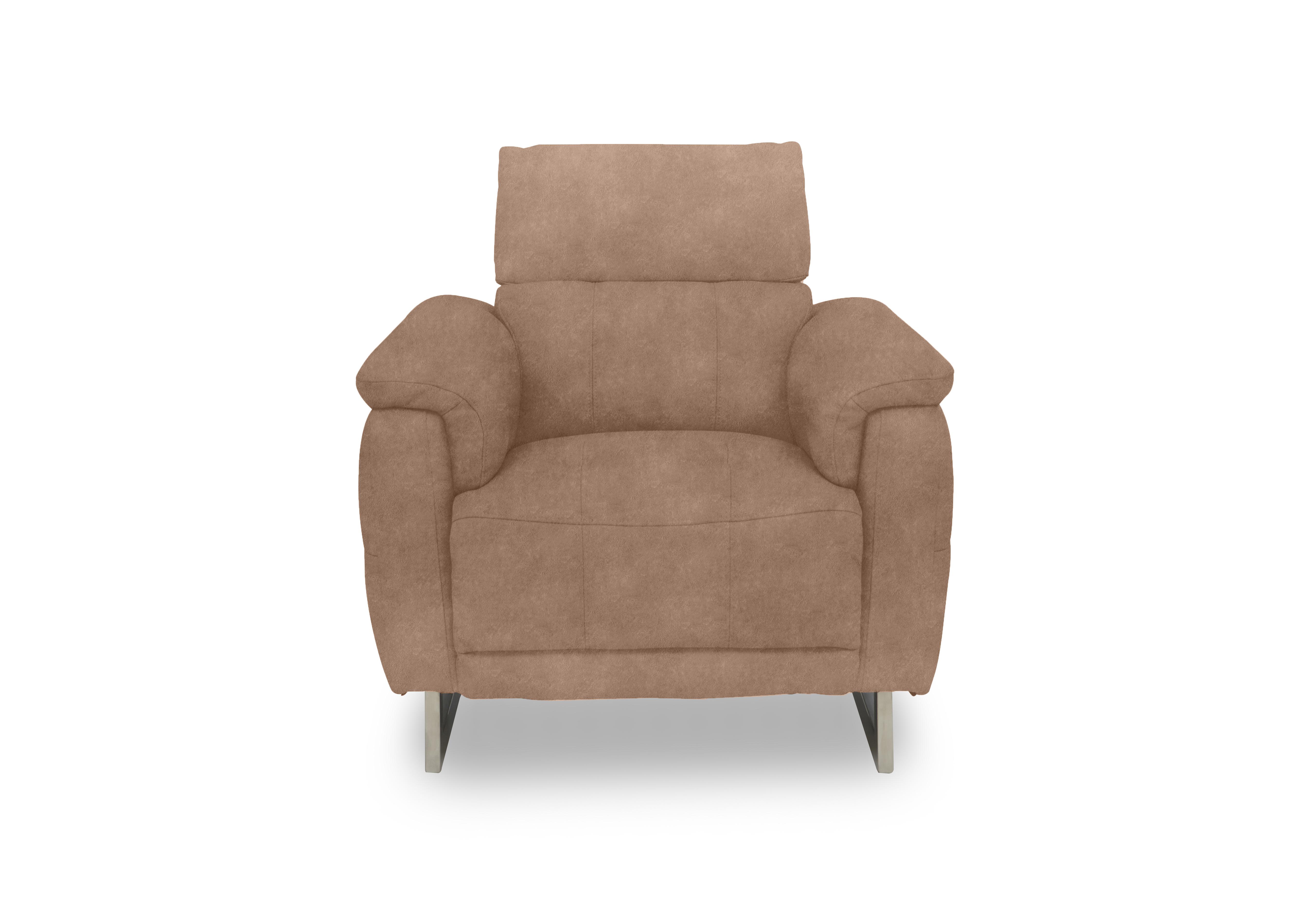 Moet Fabric Power Recliner Chair with Telescopic Headrest in 43507 Dexter Sand on Furniture Village