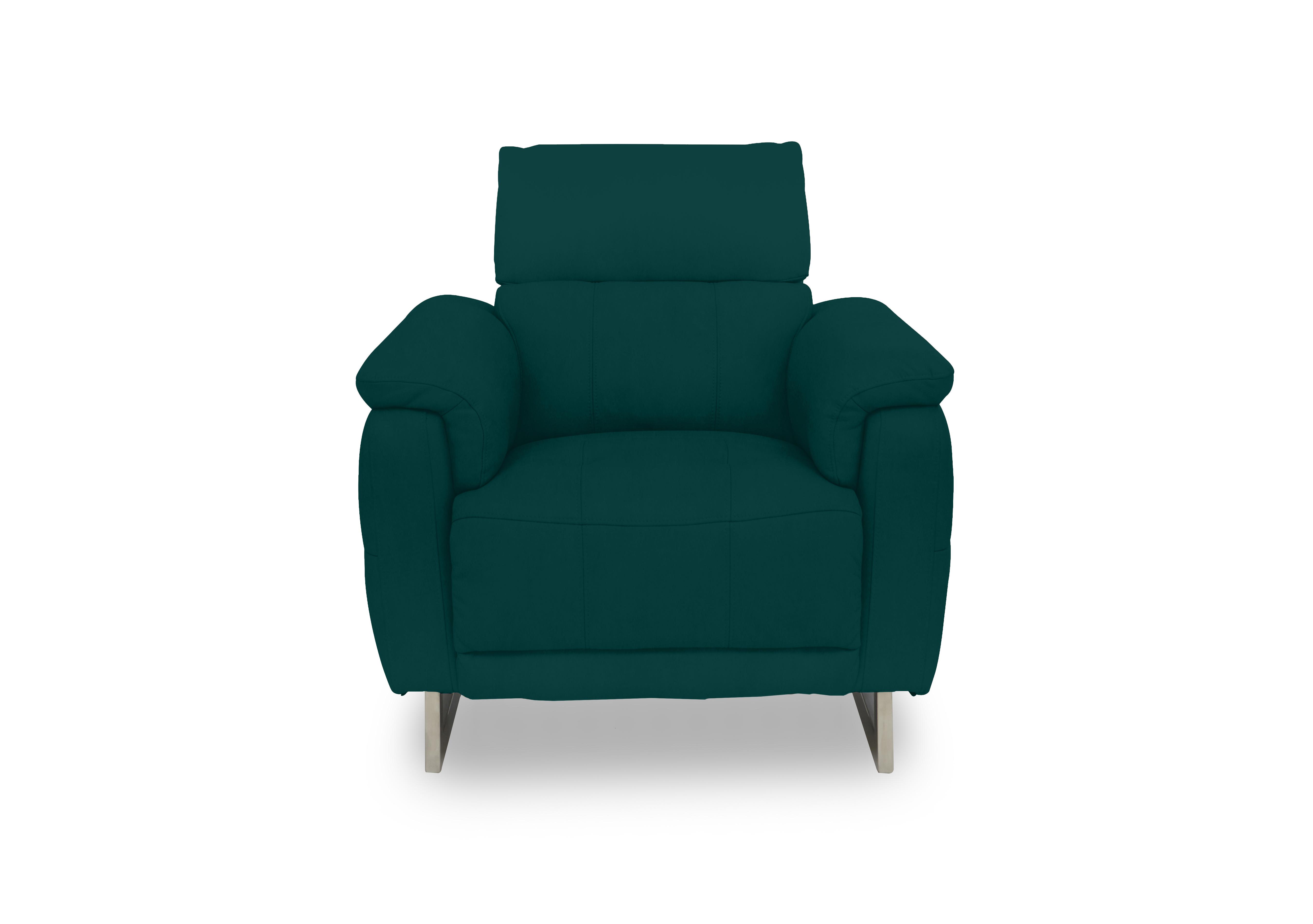 Moet Fabric Power Recliner Chair with Telescopic Headrest in 51003 Opulence Teal on Furniture Village