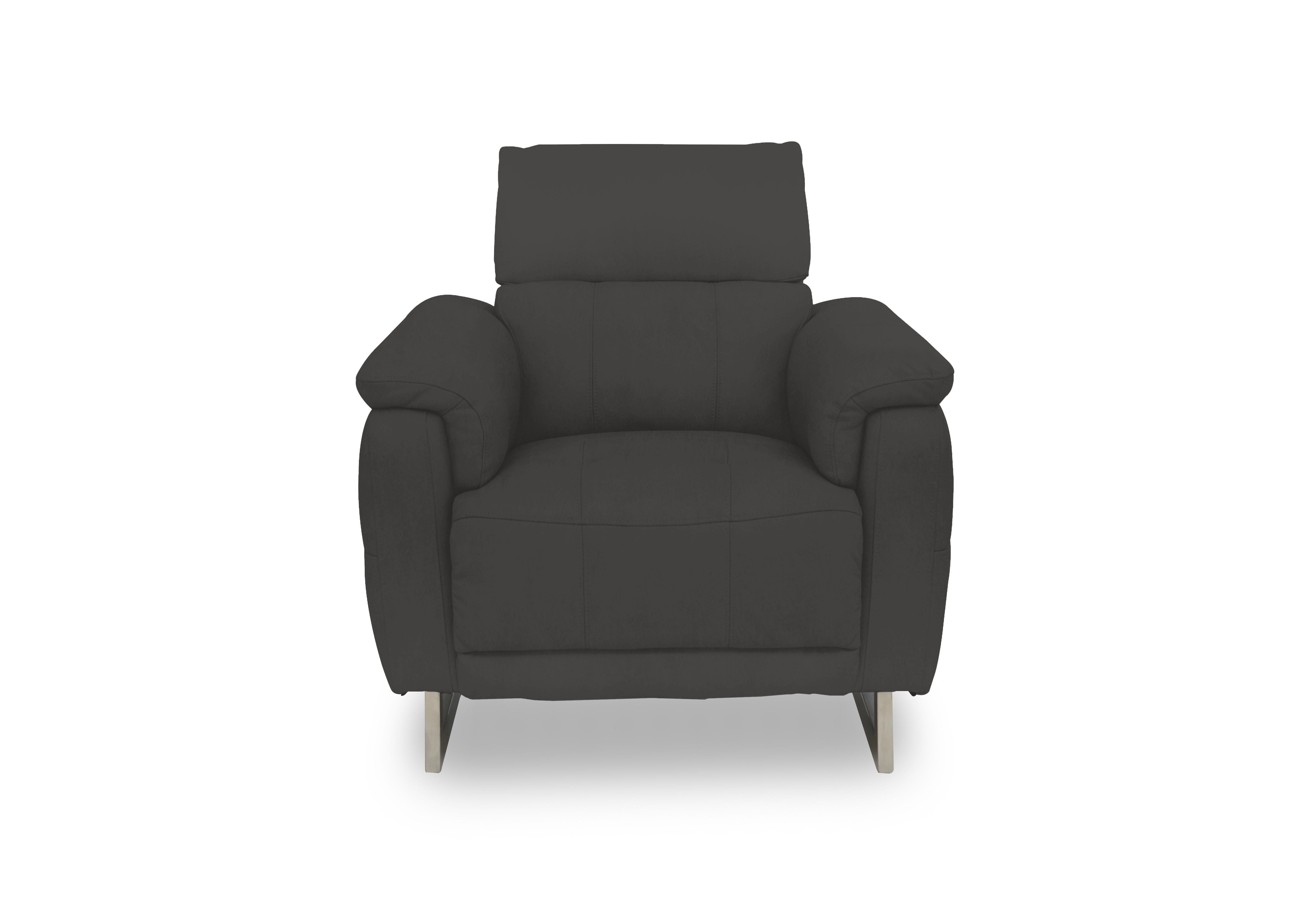 Moet Fabric Power Recliner Chair with Telescopic Headrest in 51012 Opulence Granite on Furniture Village