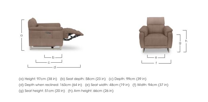 Moet Fabric Power Recliner Chair with Telescopic Headrest in  on Furniture Village
