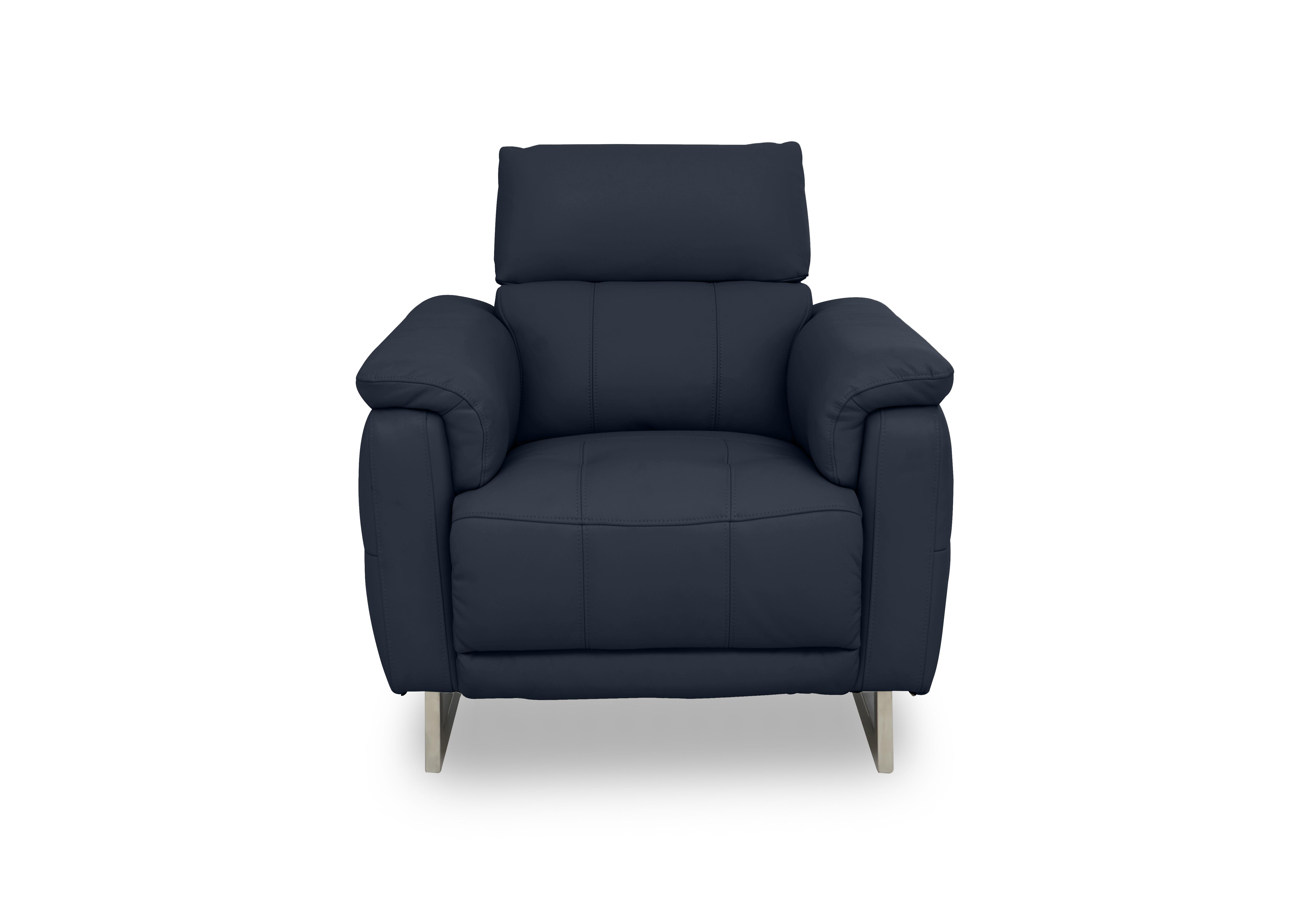 Moet Leather Power Recliner Chair with Telescopic Headrest in Cat-40/09 Peacock on Furniture Village