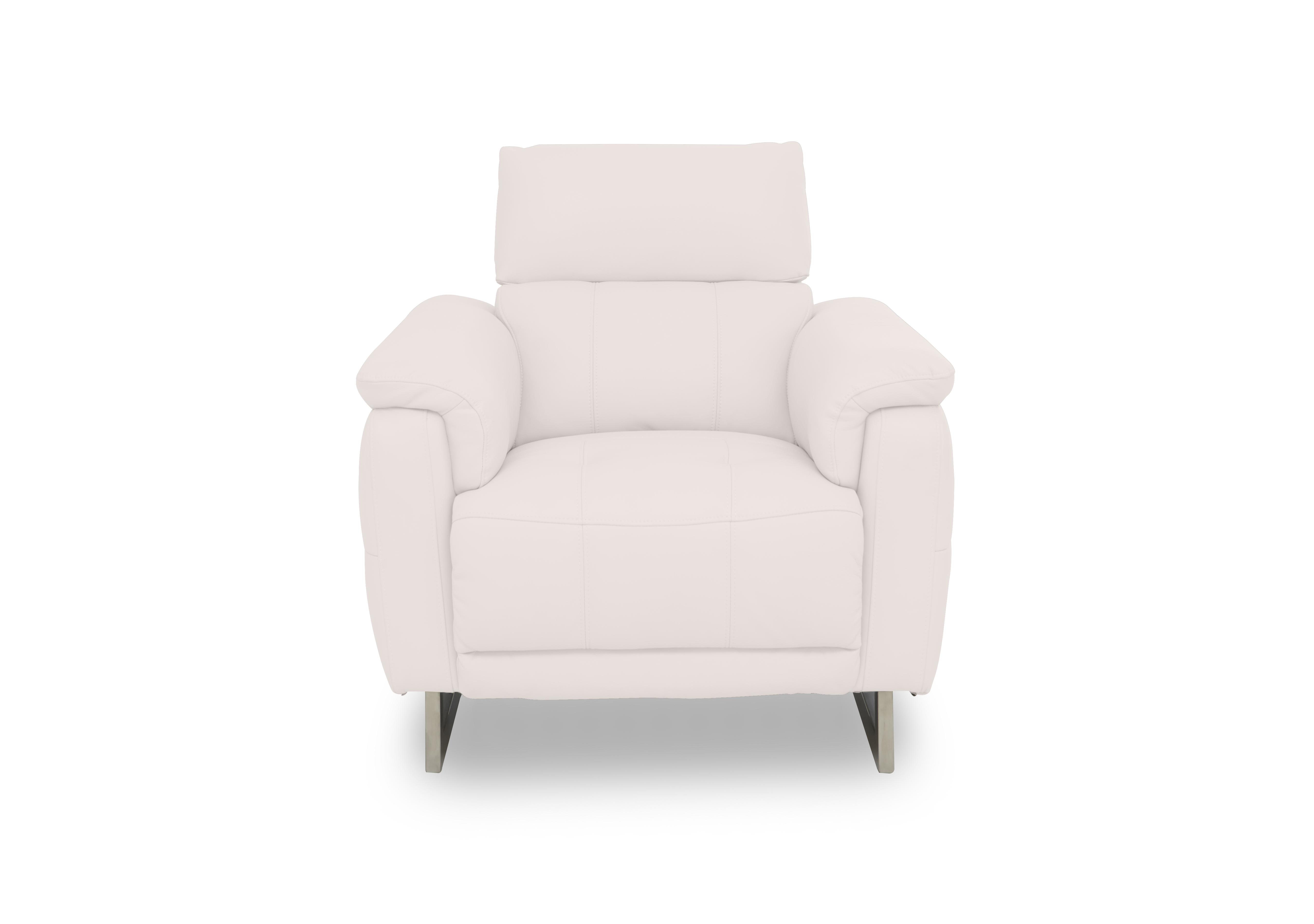 Moet Leather Power Recliner Chair with Telescopic Headrest in Cat-40/13 Cotton on Furniture Village