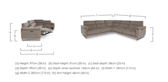 Moet Large Fabric Power Recliner Corner Sofa with Telescopic Headrests in  on Furniture Village