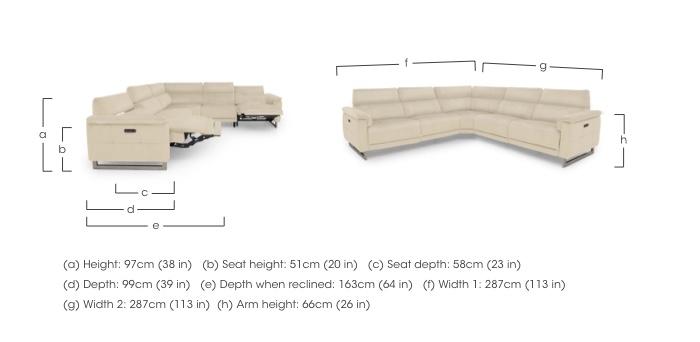 Moet Large Leather Power Recliner Corner Sofa with Telescopic Headrests in  on Furniture Village