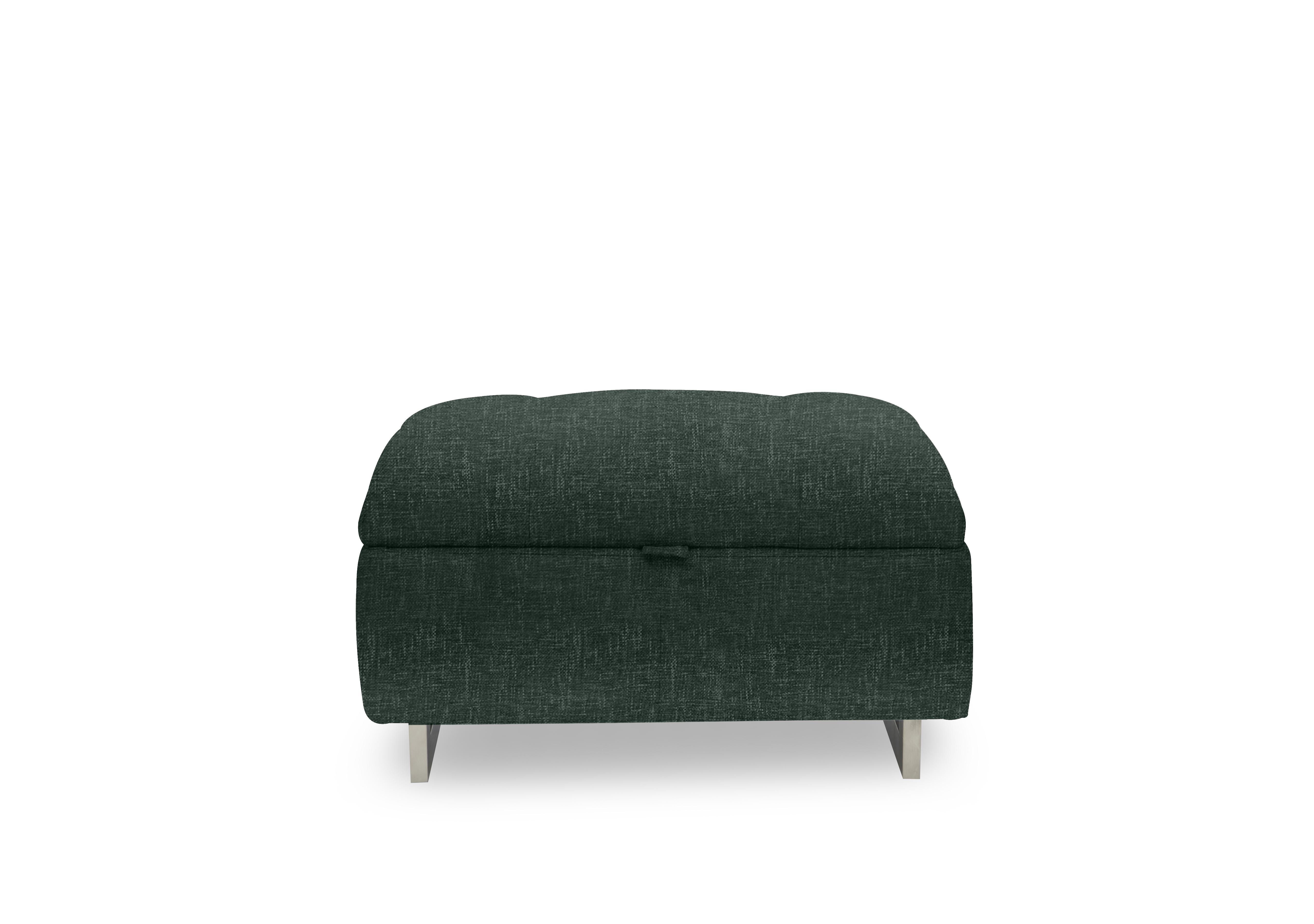 Moet Large Fabric Storage Footstool in 19445 Anivia Green on Furniture Village