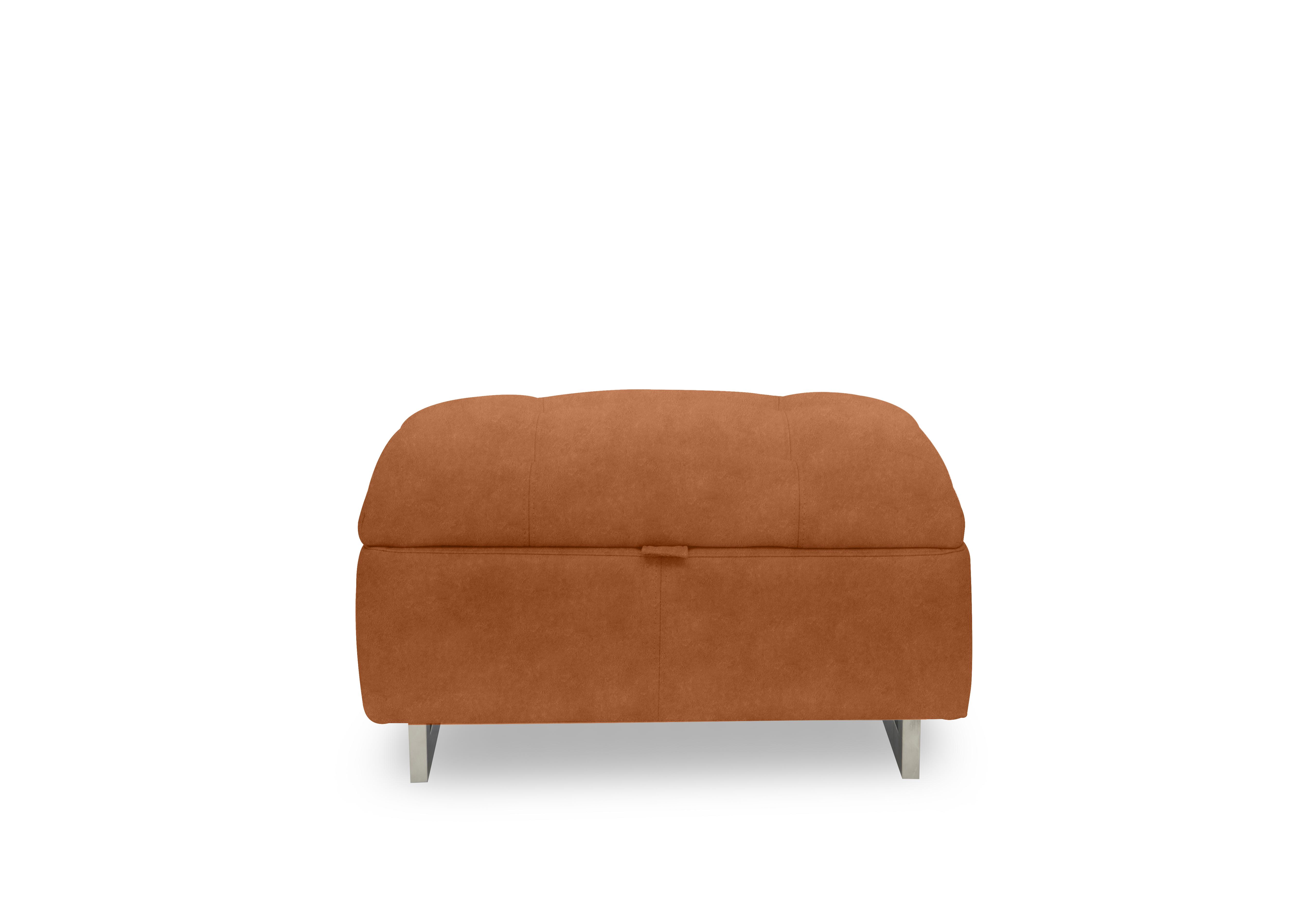 Moet Large Fabric Storage Footstool in 43509 Dexter Pumpkin on Furniture Village