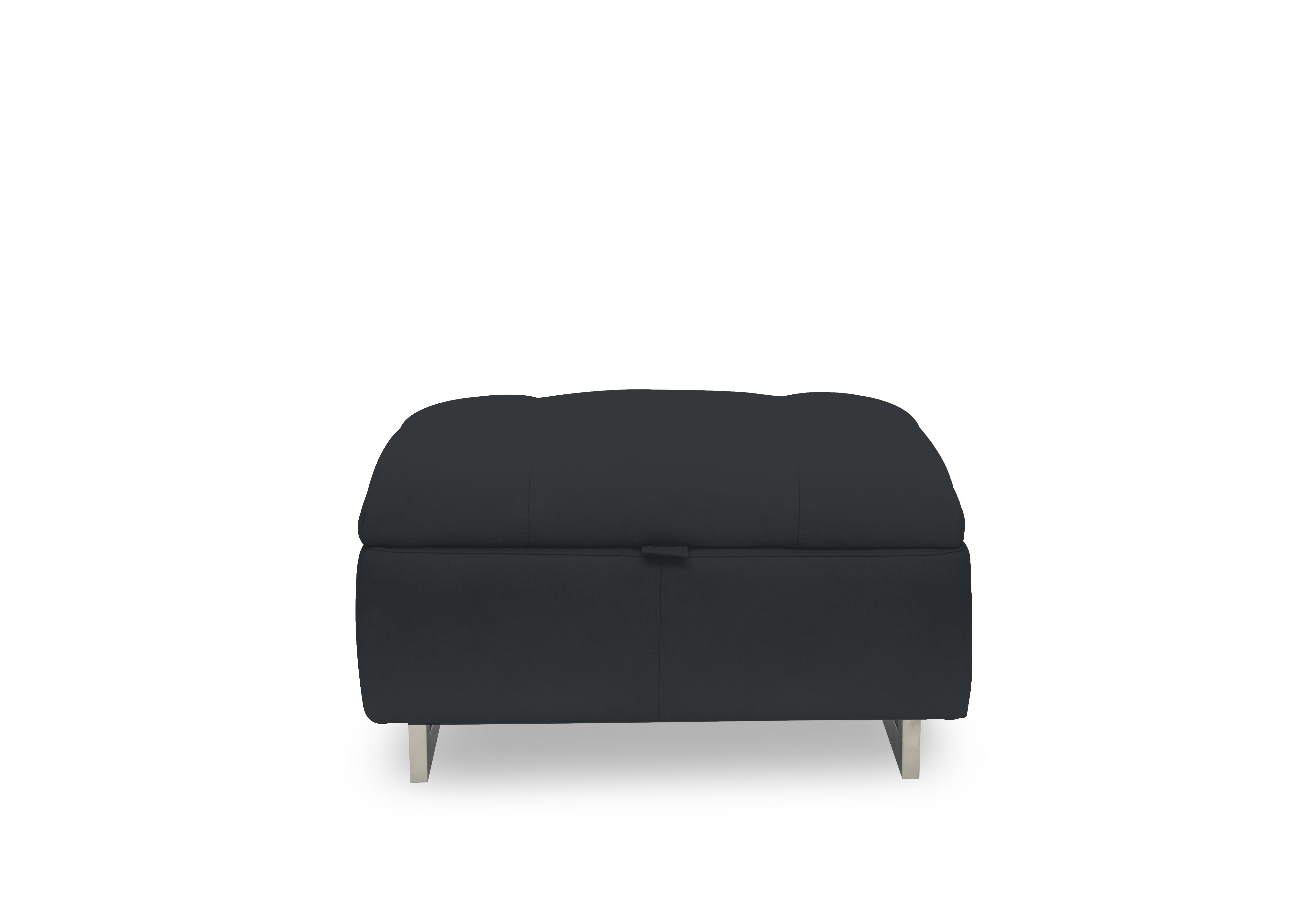 Moet Large Fabric Storage Footstool in 51002 Opulence Charcoal on Furniture Village