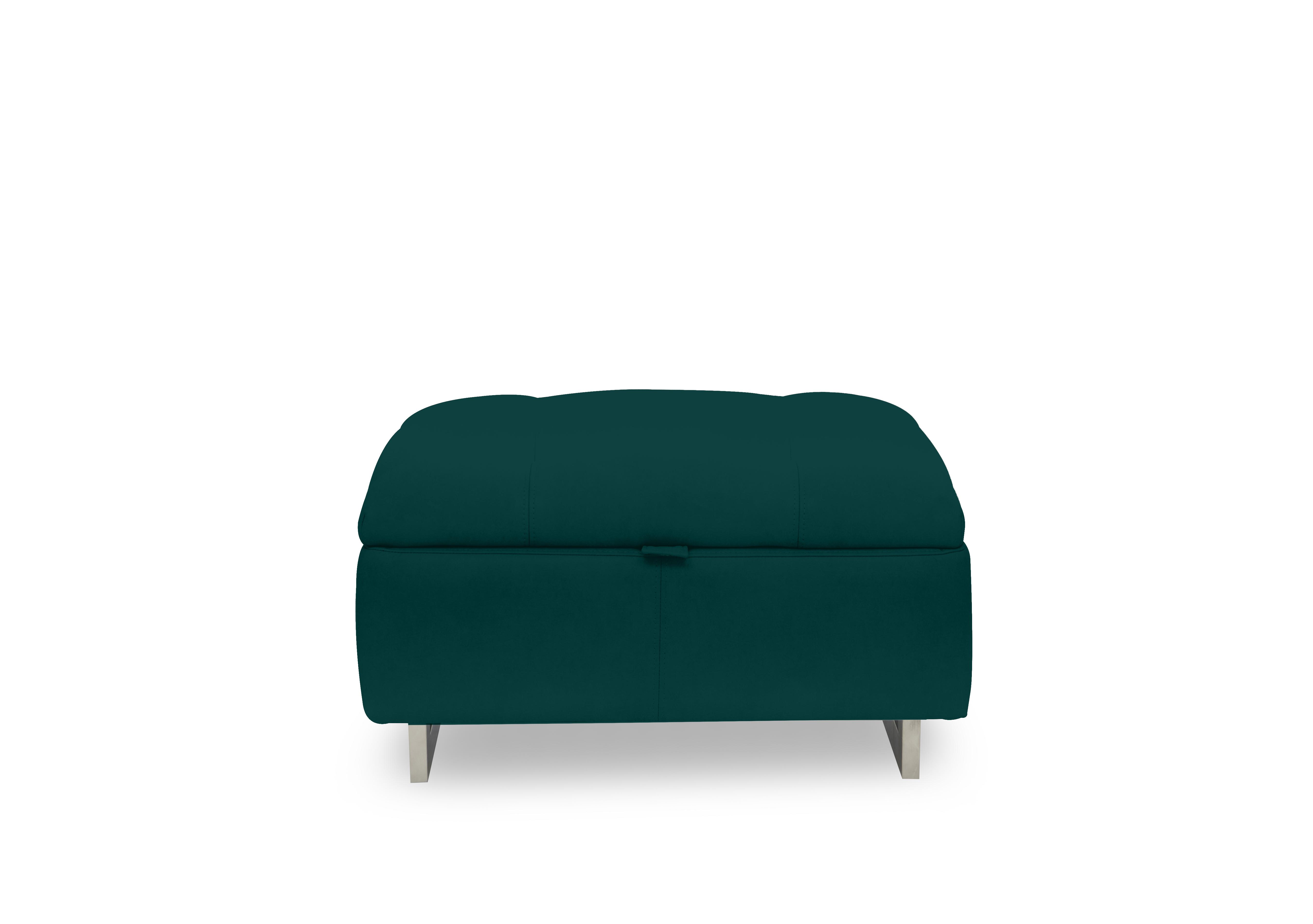 Moet Large Fabric Storage Footstool in 51003 Opulence Teal on Furniture Village