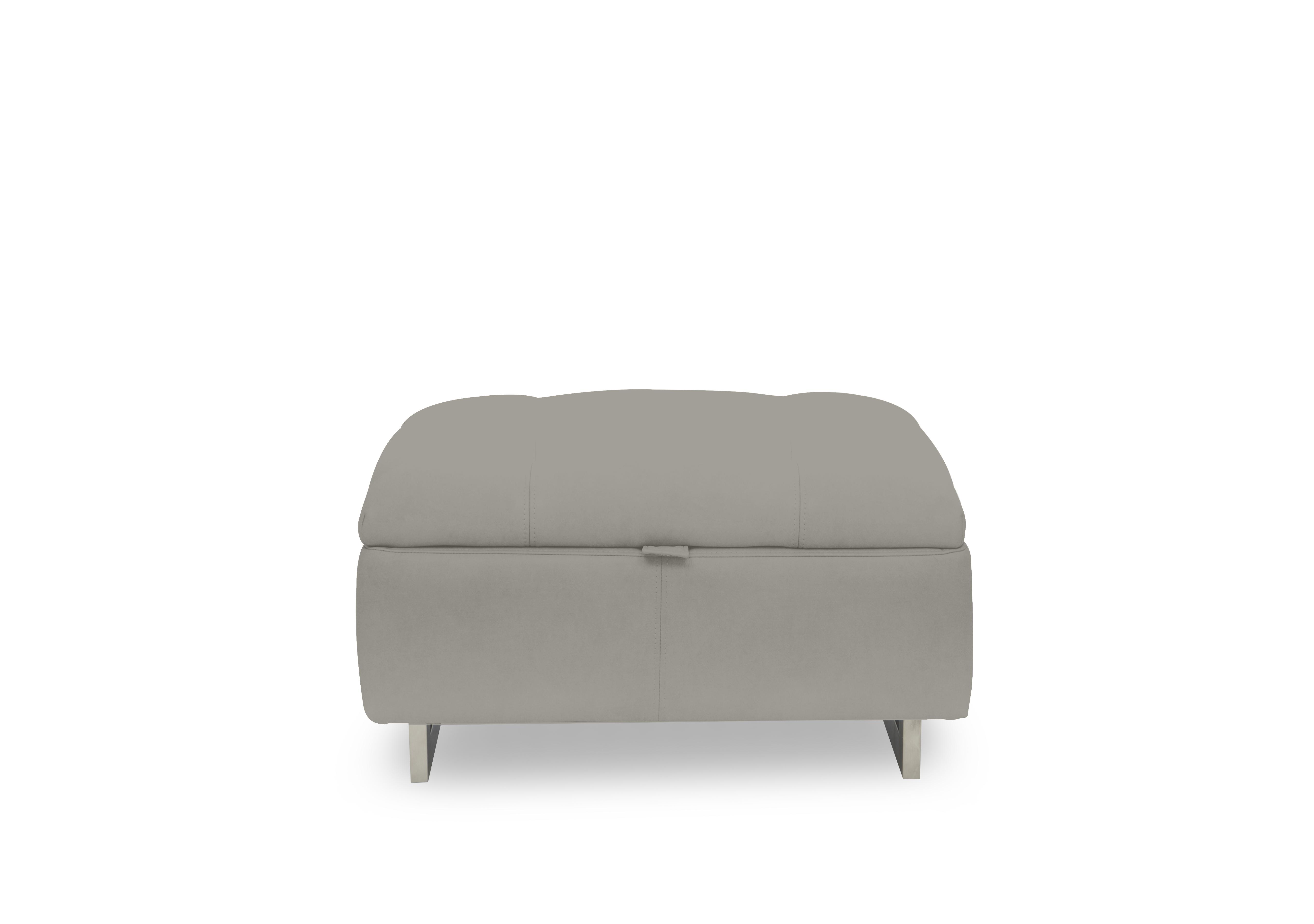 Moet Large Fabric Storage Footstool in 51007 Opulence Silver on Furniture Village