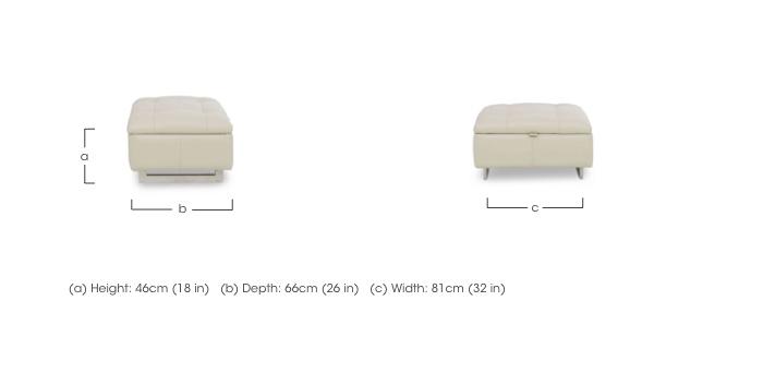 Moet Large Leather Storage Footstool in  on Furniture Village