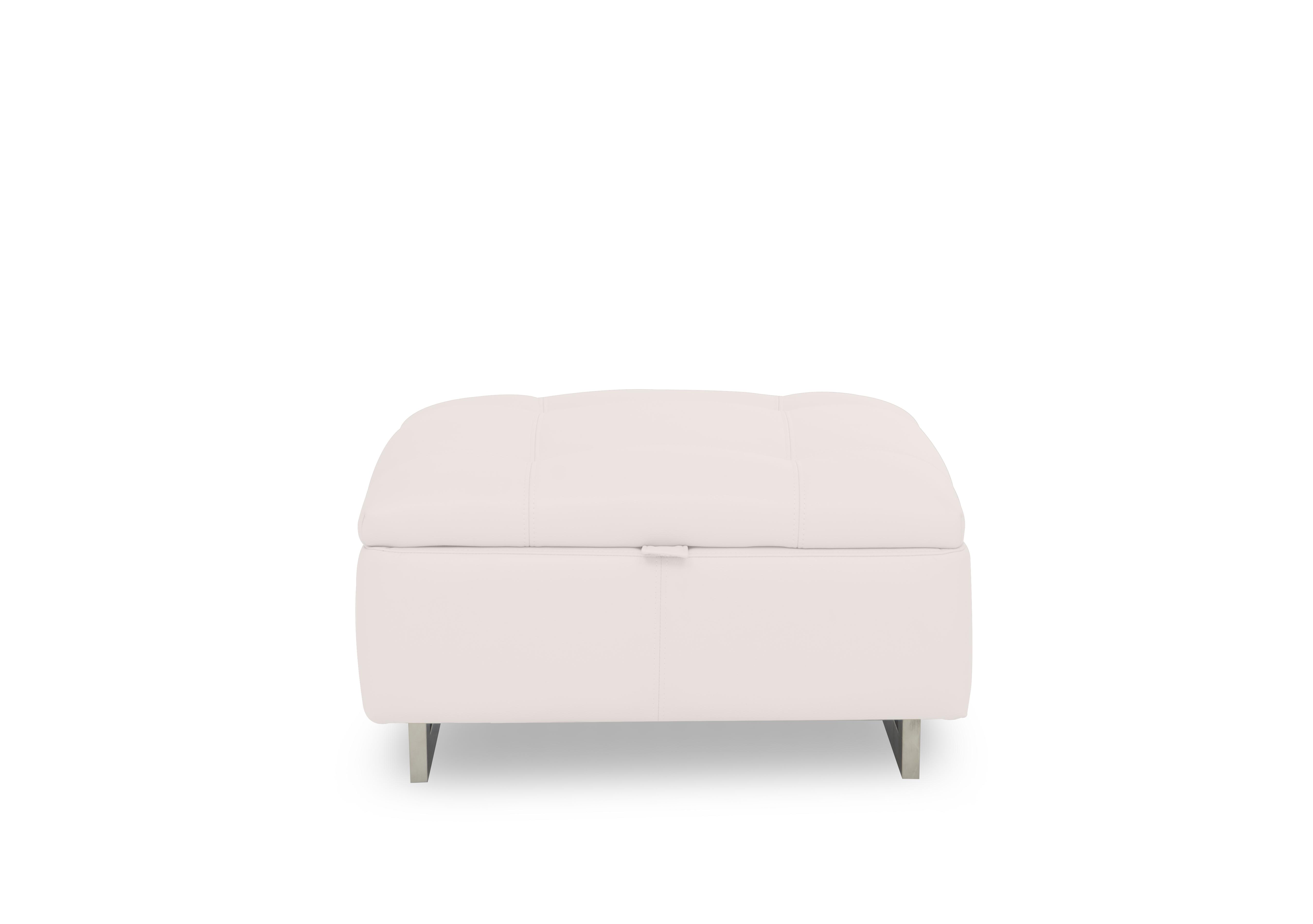 Moet Large Leather Storage Footstool in Cat-40/13 Cotton on Furniture Village