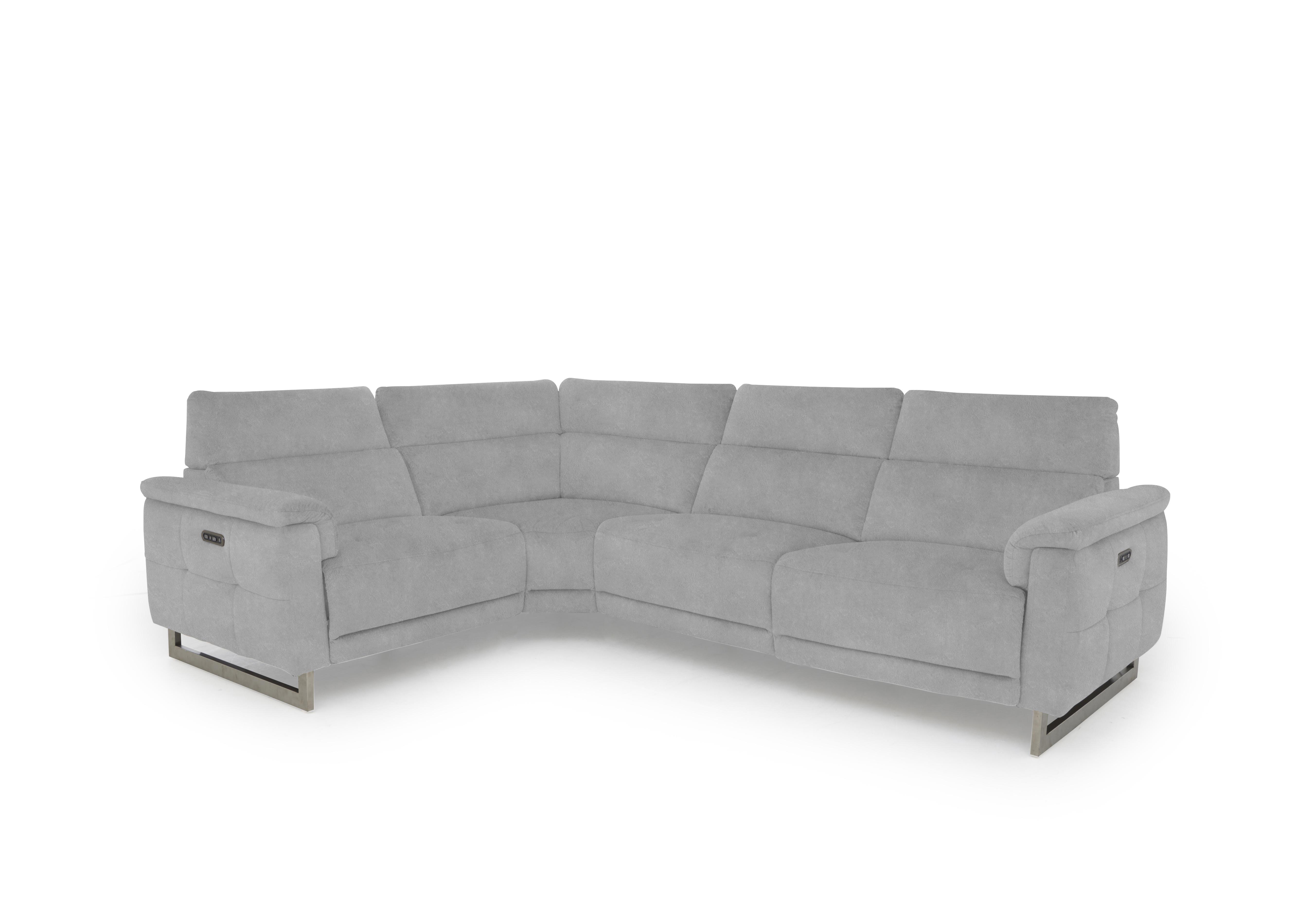 Moet Fabric Power Recliner Corner Sofa with Telescopic Headrests in 43516 Dexter Smoke on Furniture Village